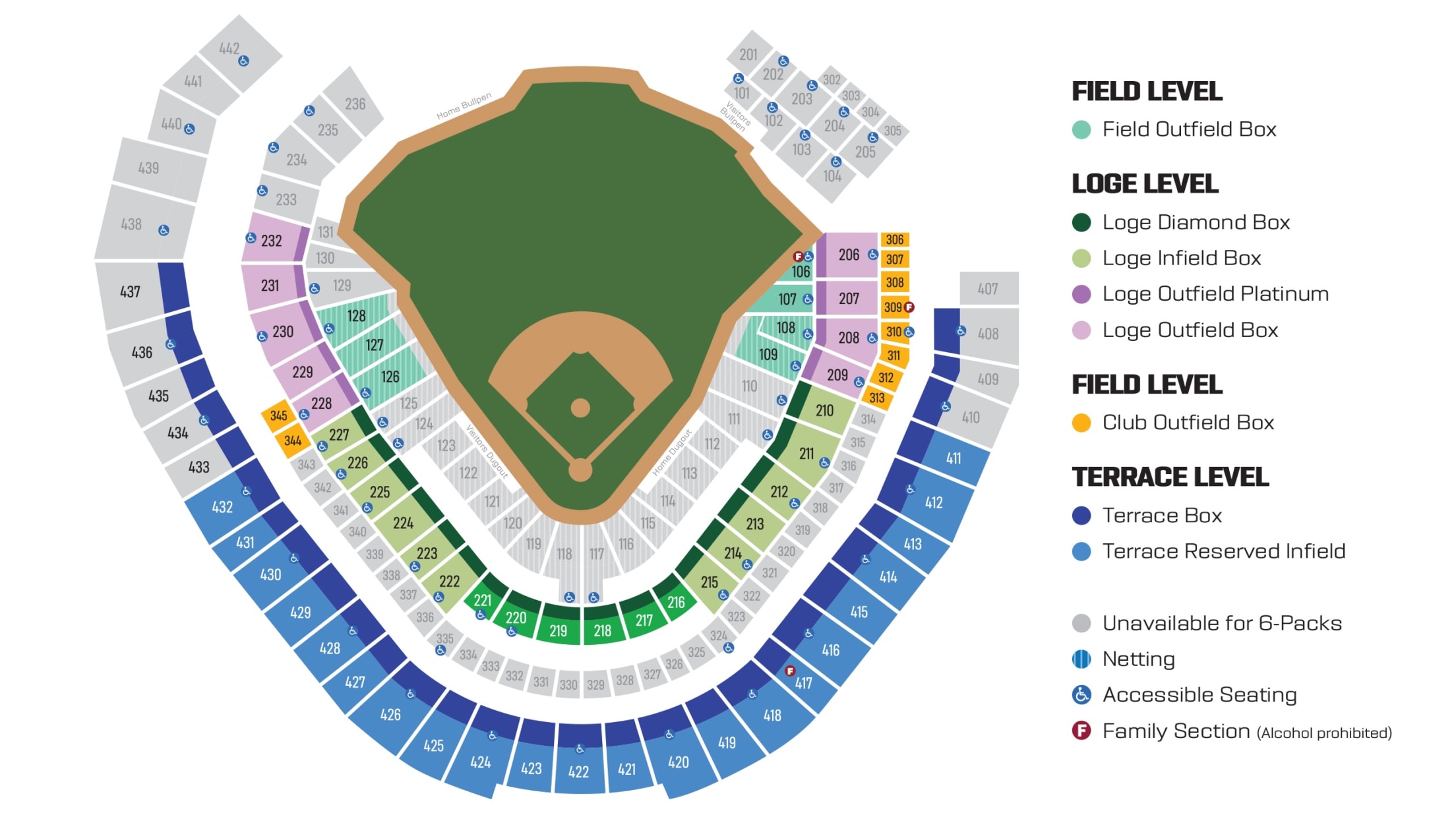 12-Packs Seating Map