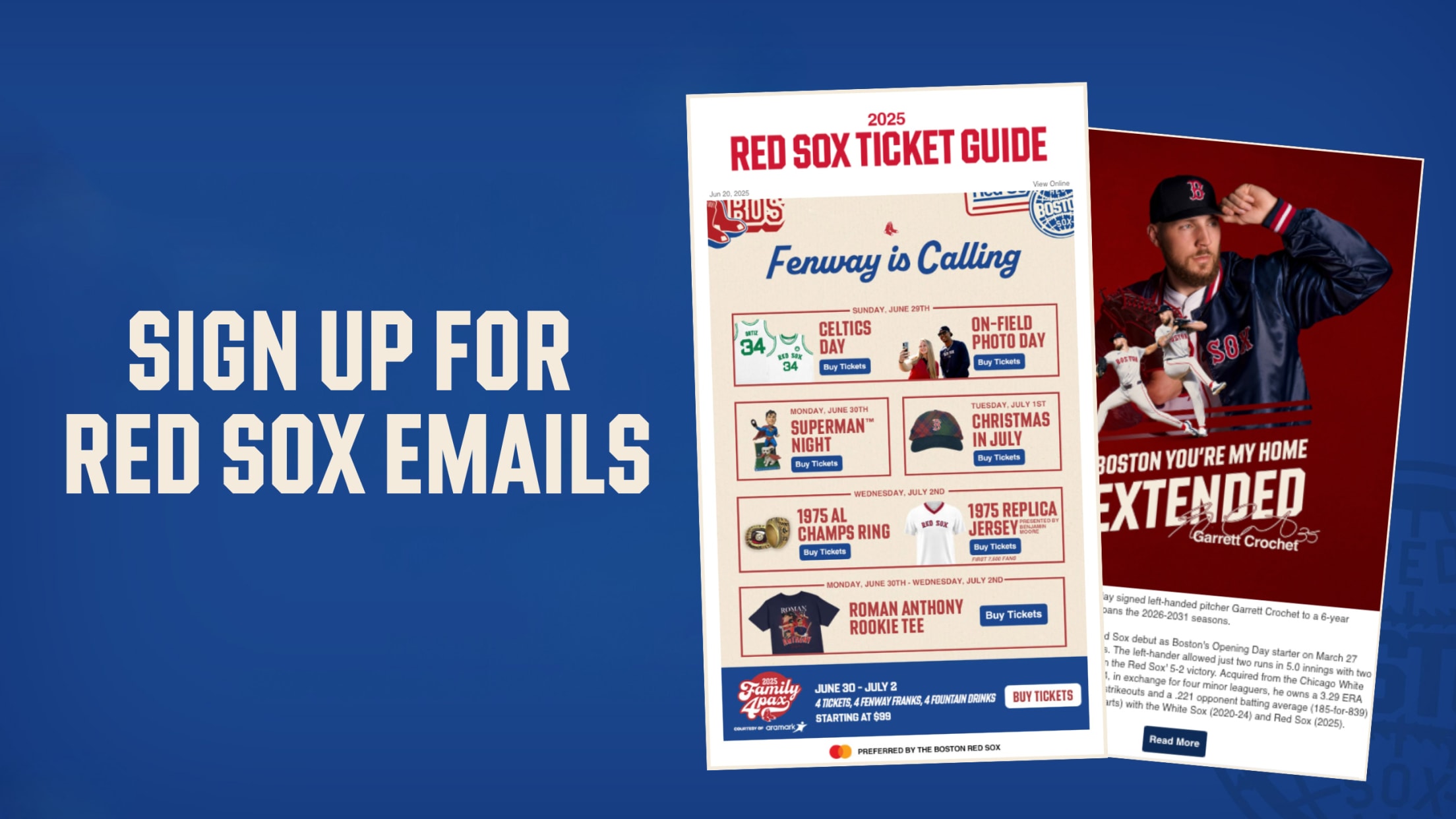 Sign up for Red Sox emails