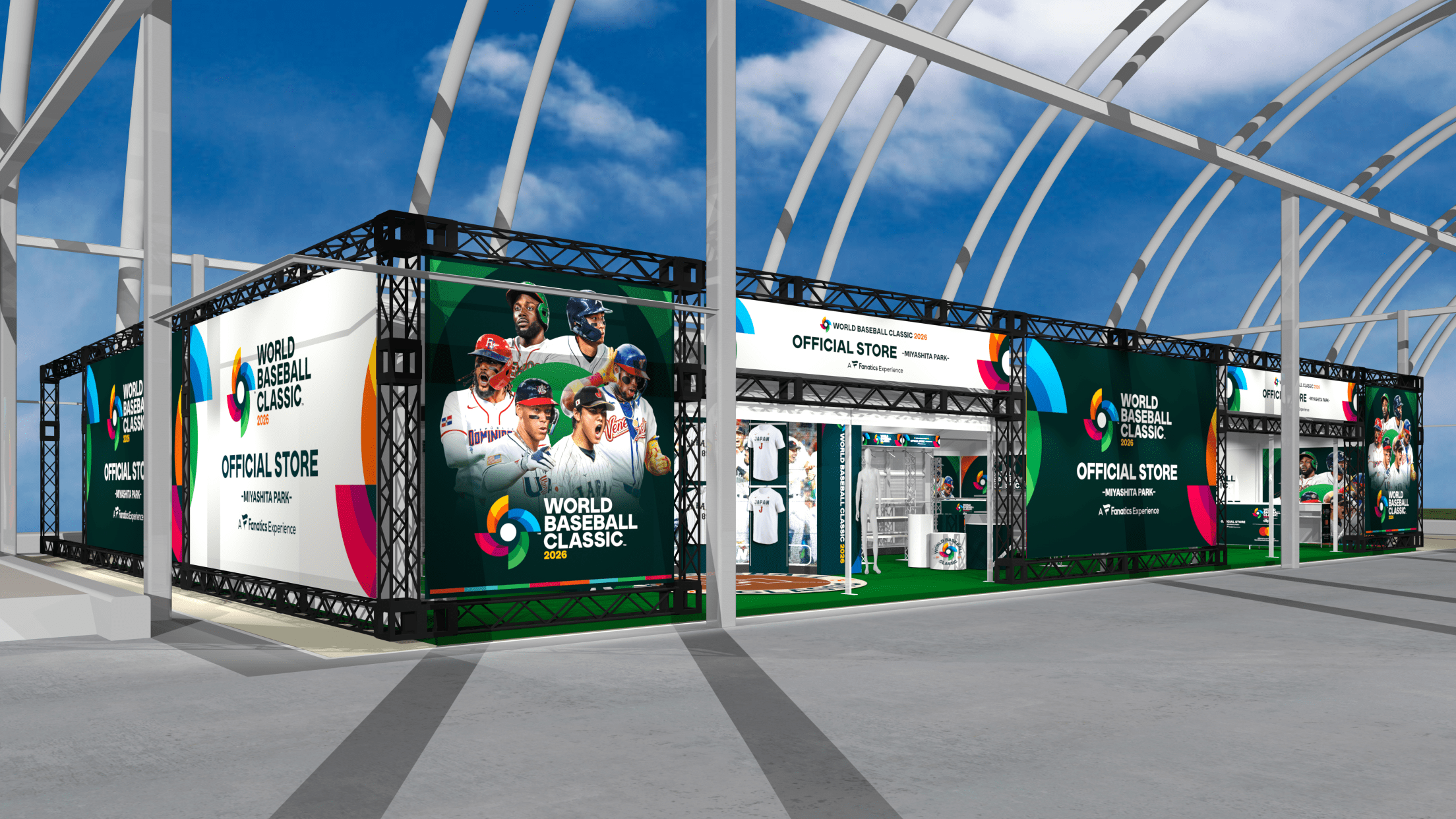 A rendering of the World Baseball Classic store at Miyashita Park