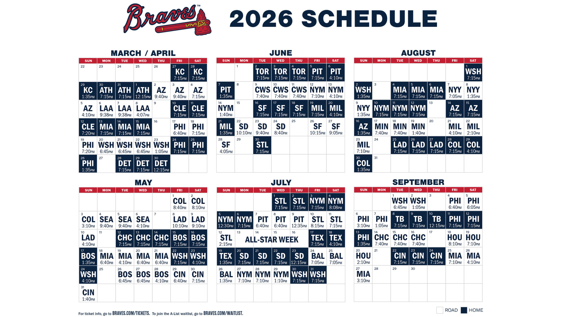2025 Braves Schedule