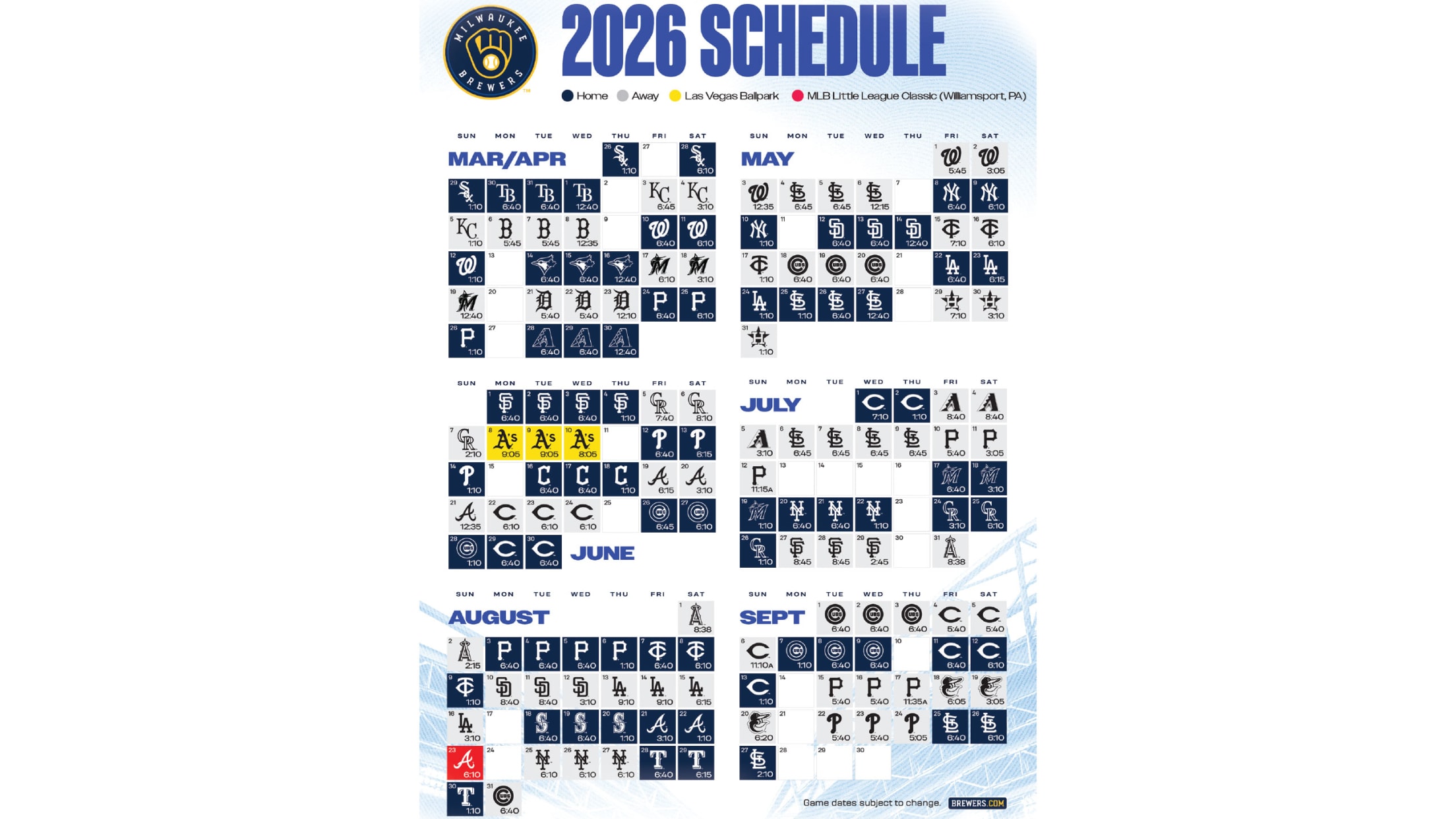 2026 Schedule