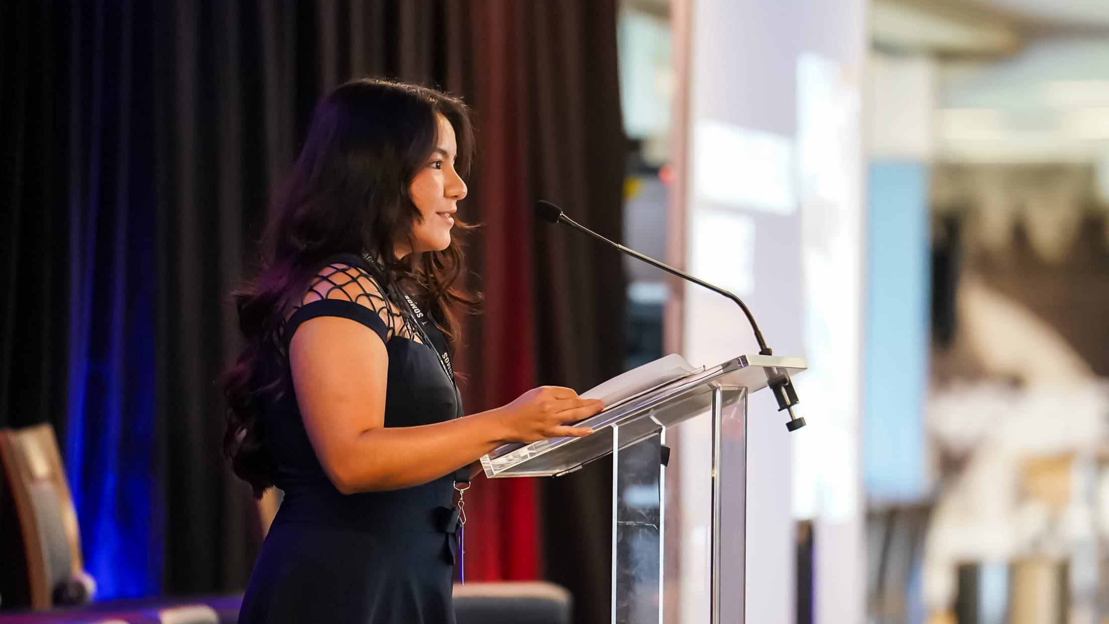 Twins employee giving a speech at annual Diversity celebration