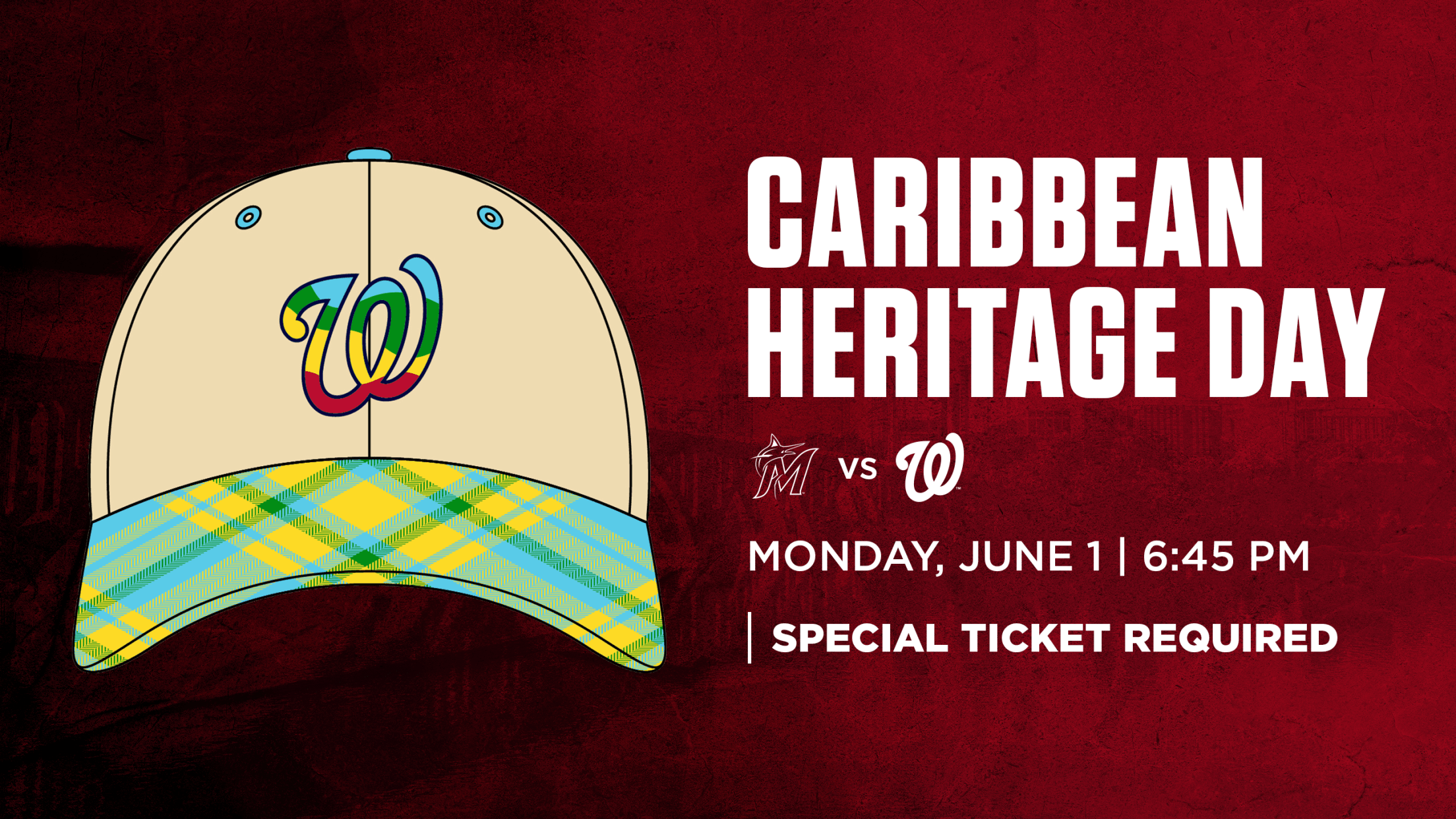 Caribbean Heritage Day: Monday, June 1 vs. Miami Marlins
