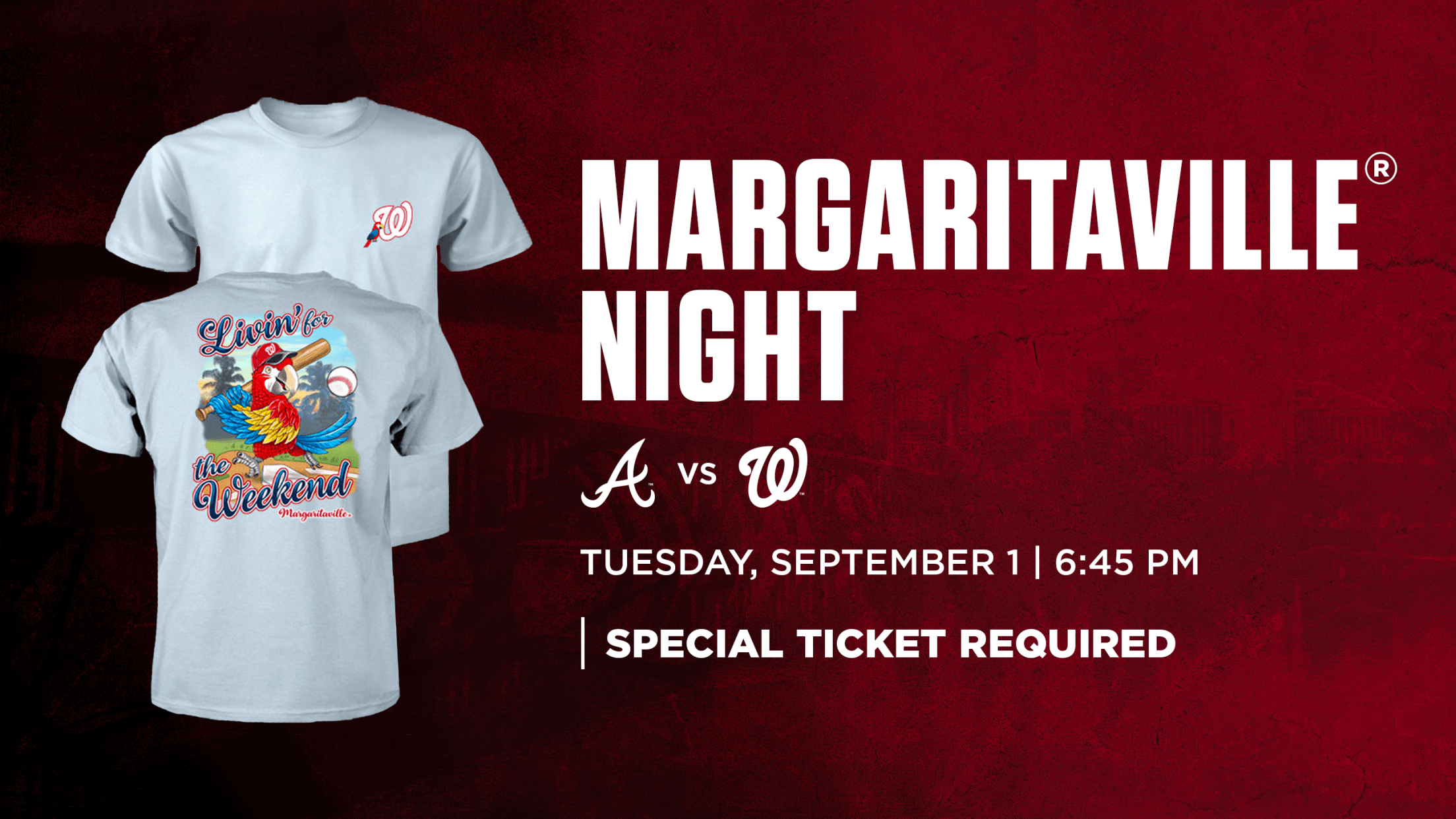 Margaritaville® Night: Tuesday, September 1 vs. Atlanta Braves