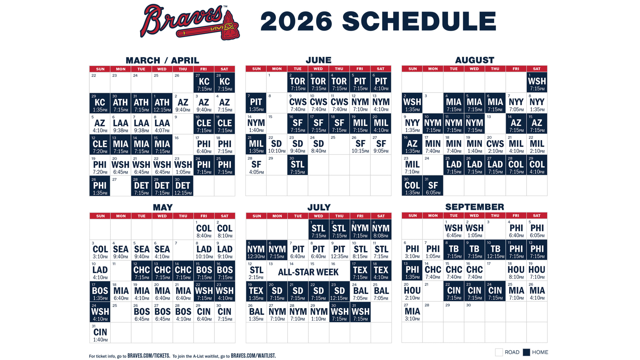 2025 Braves Schedule