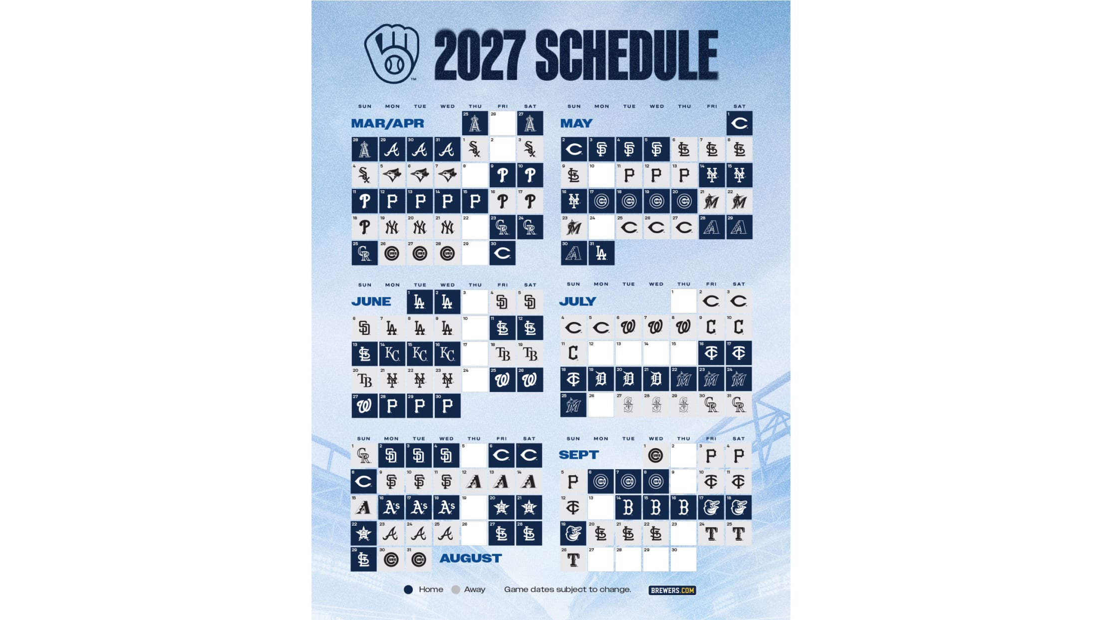 2027 Schedule