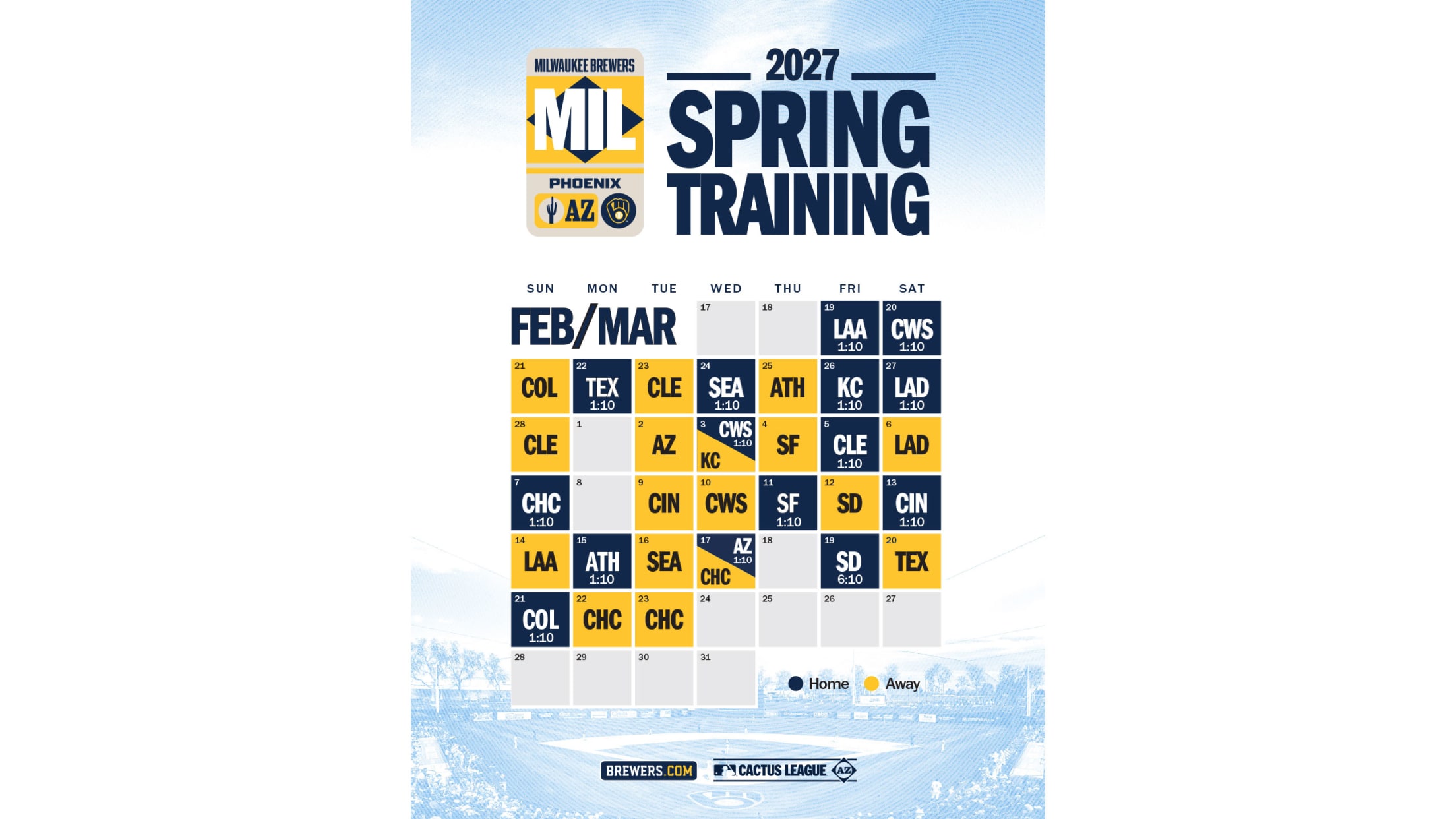 2027 Spring Training Schedule