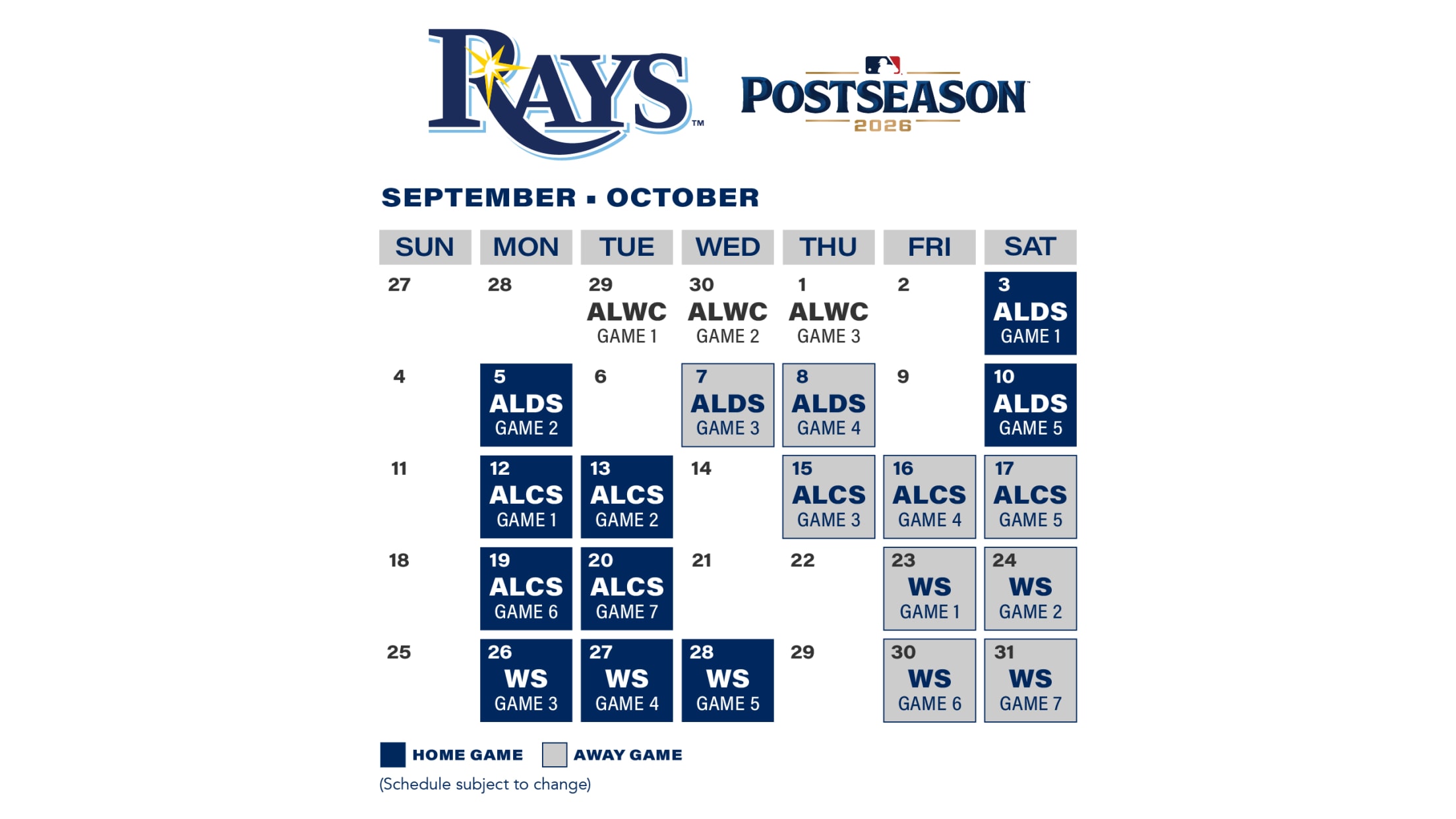 2026 Postseason Schedule