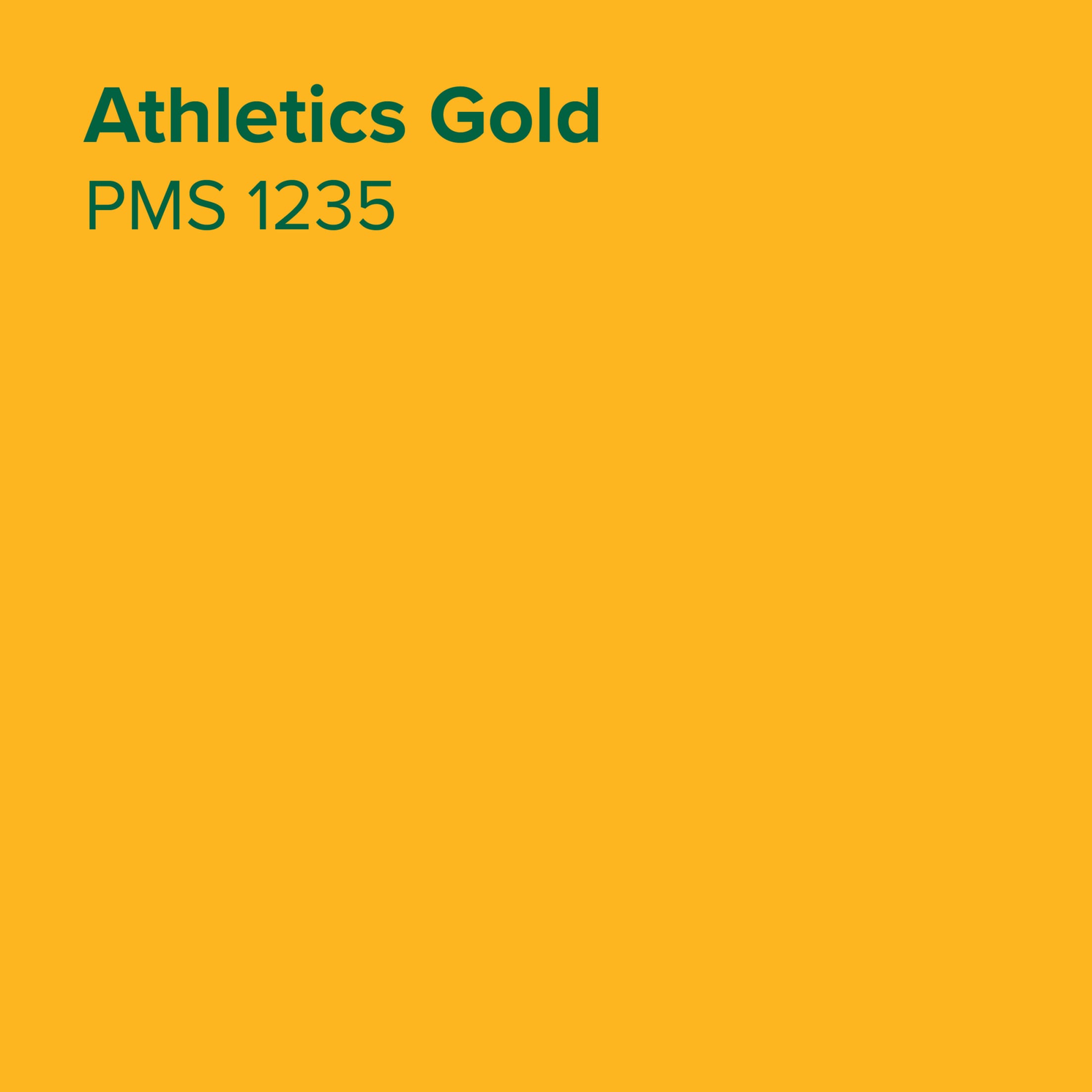 Athletics Brand Guide: Primary Brand Marketing & Uniform Color - Athletics Gold - PMS 1235