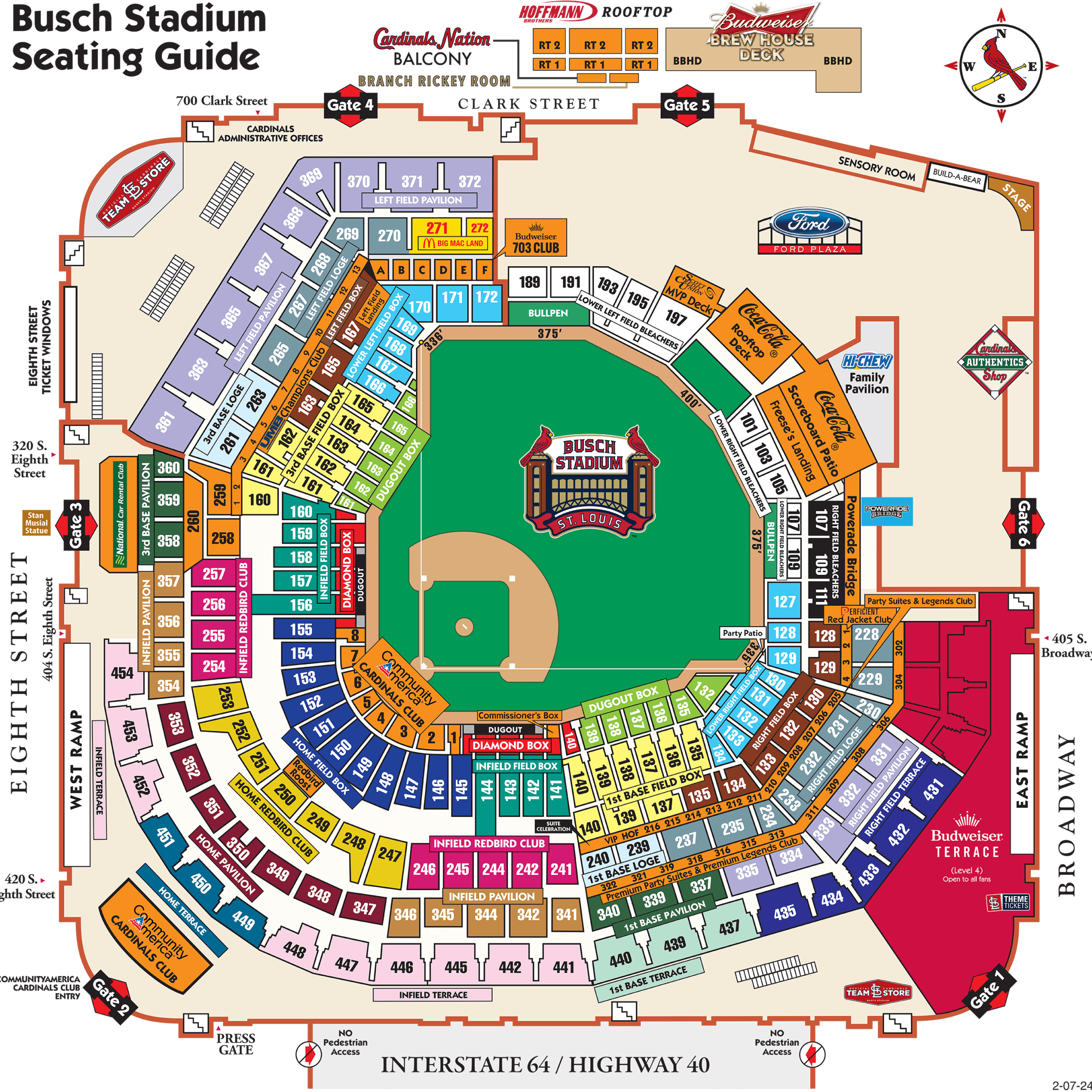 Busch Stadium Seating Map