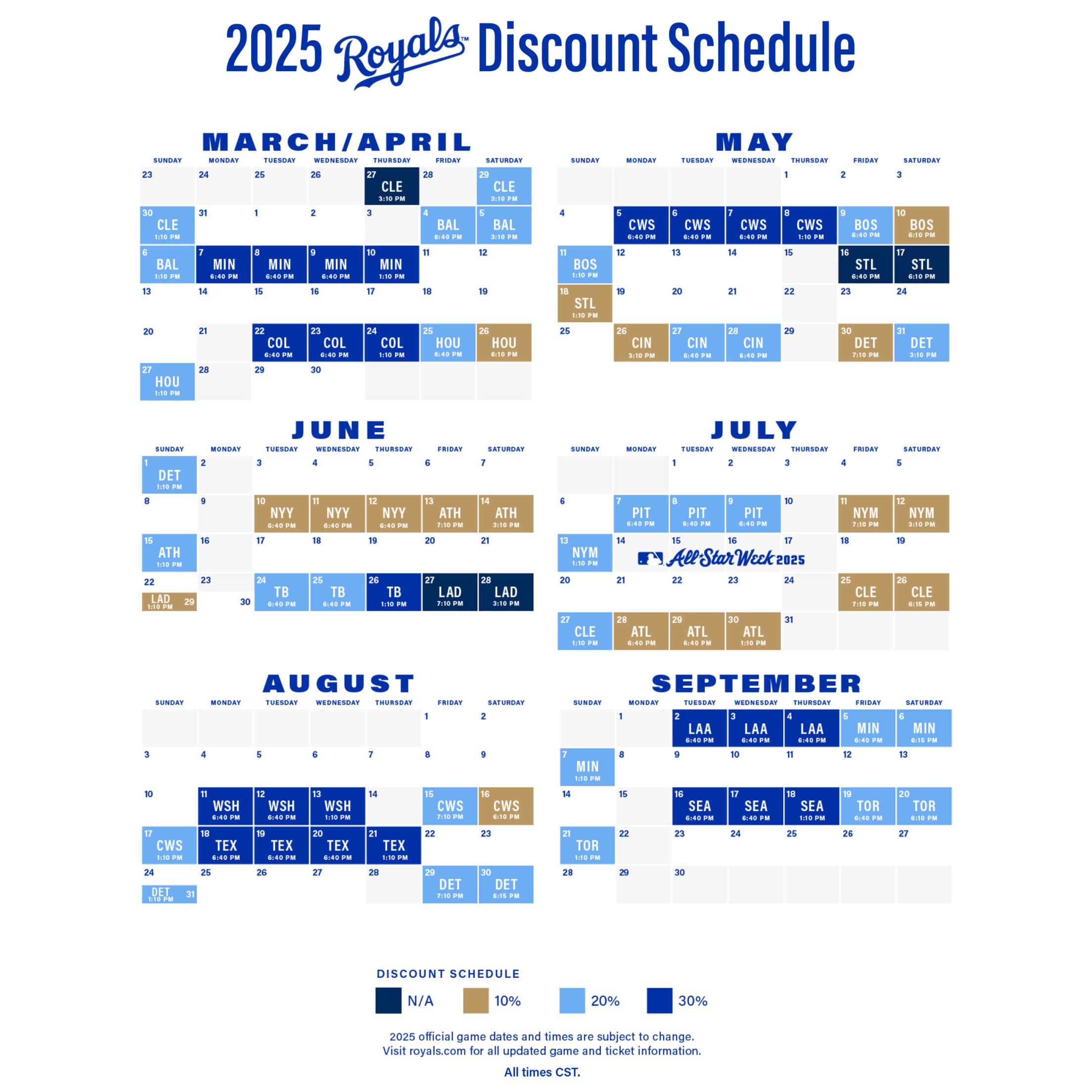 Corporate Partners Discount Schedule