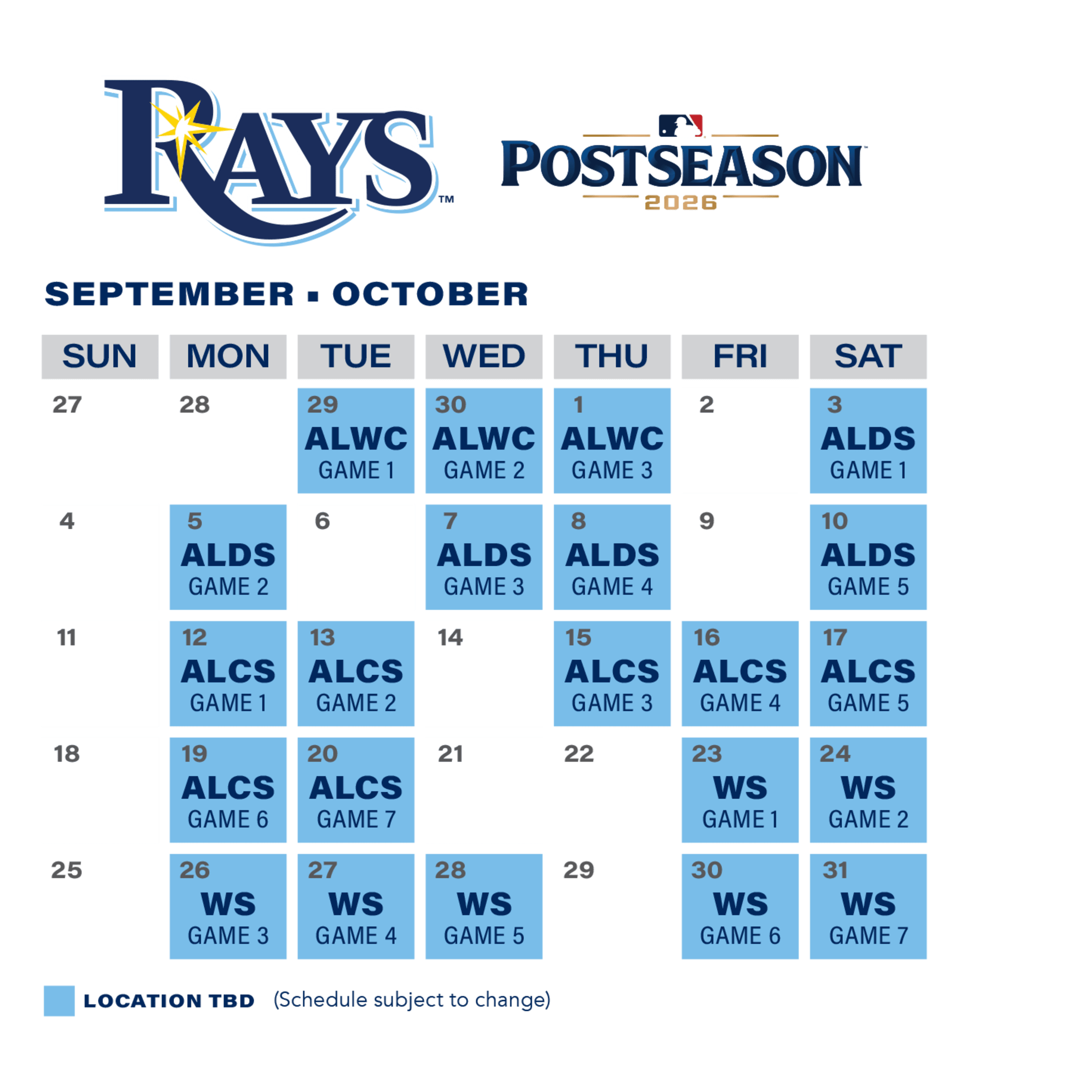 2026 Postseason Schedule