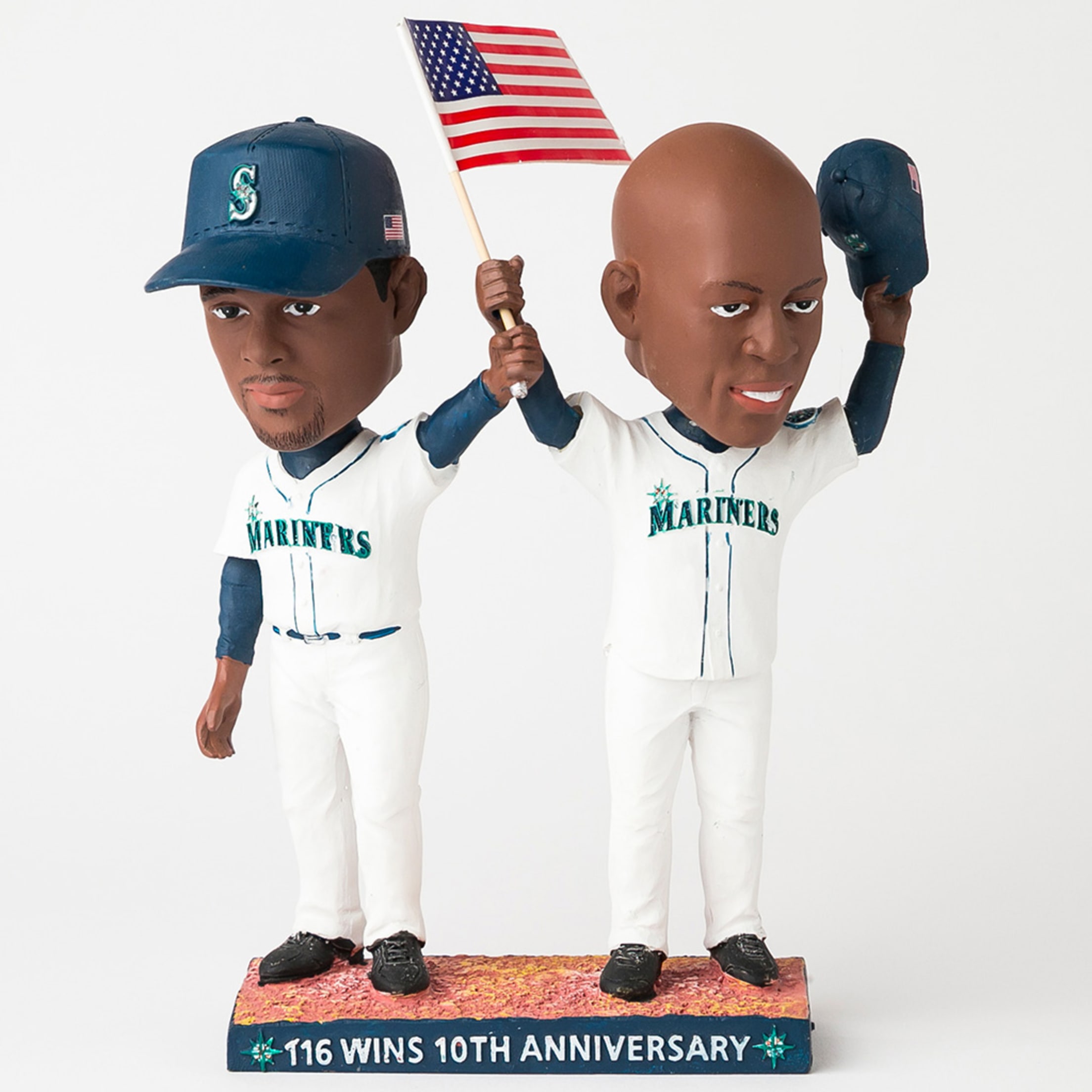 Image of Mark McLemore & Mike Cameron 116 Wins 10th Anniversary Bobblehead
