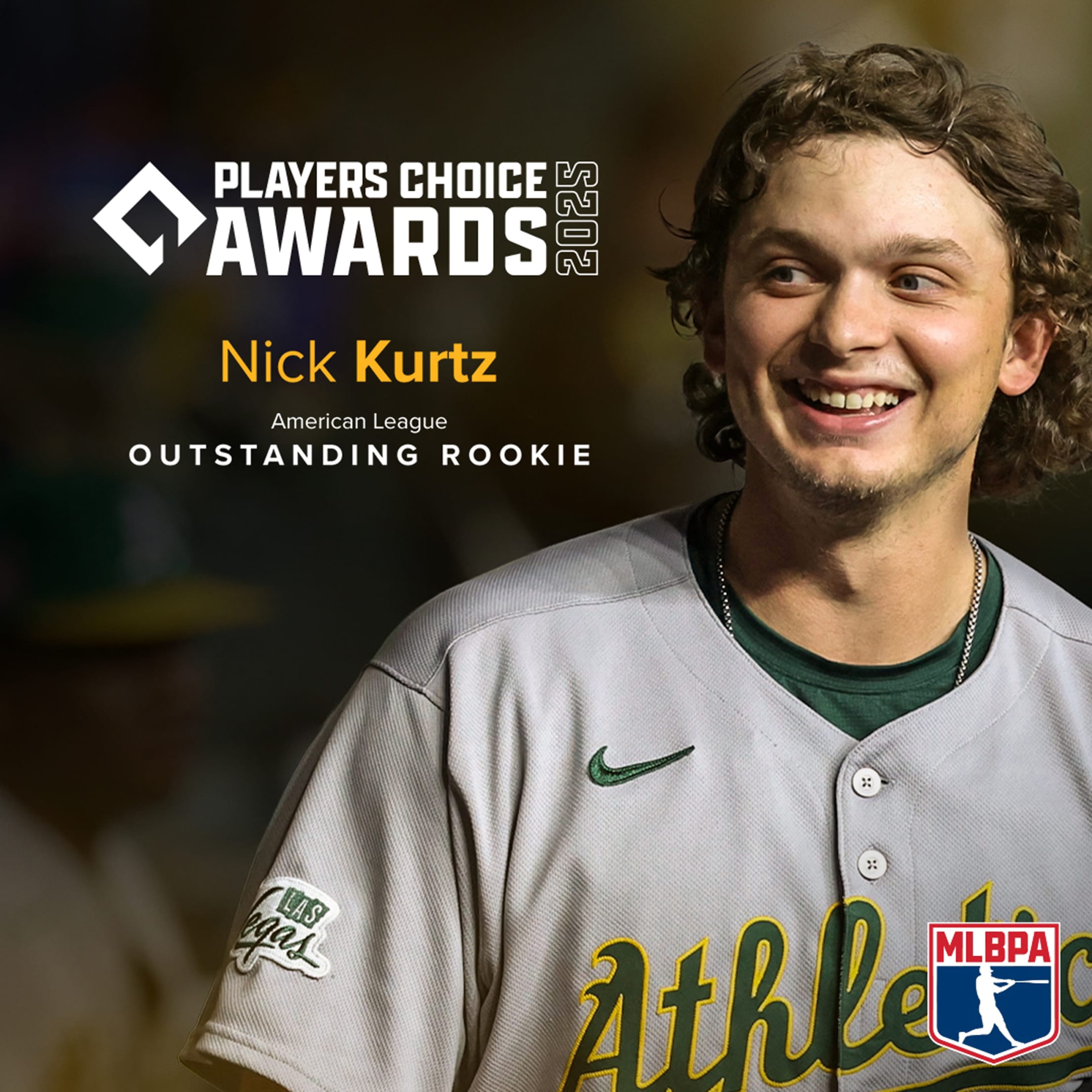 Nick Kurtz - Players Choice AL Outstanding Rookie Winner - 2025