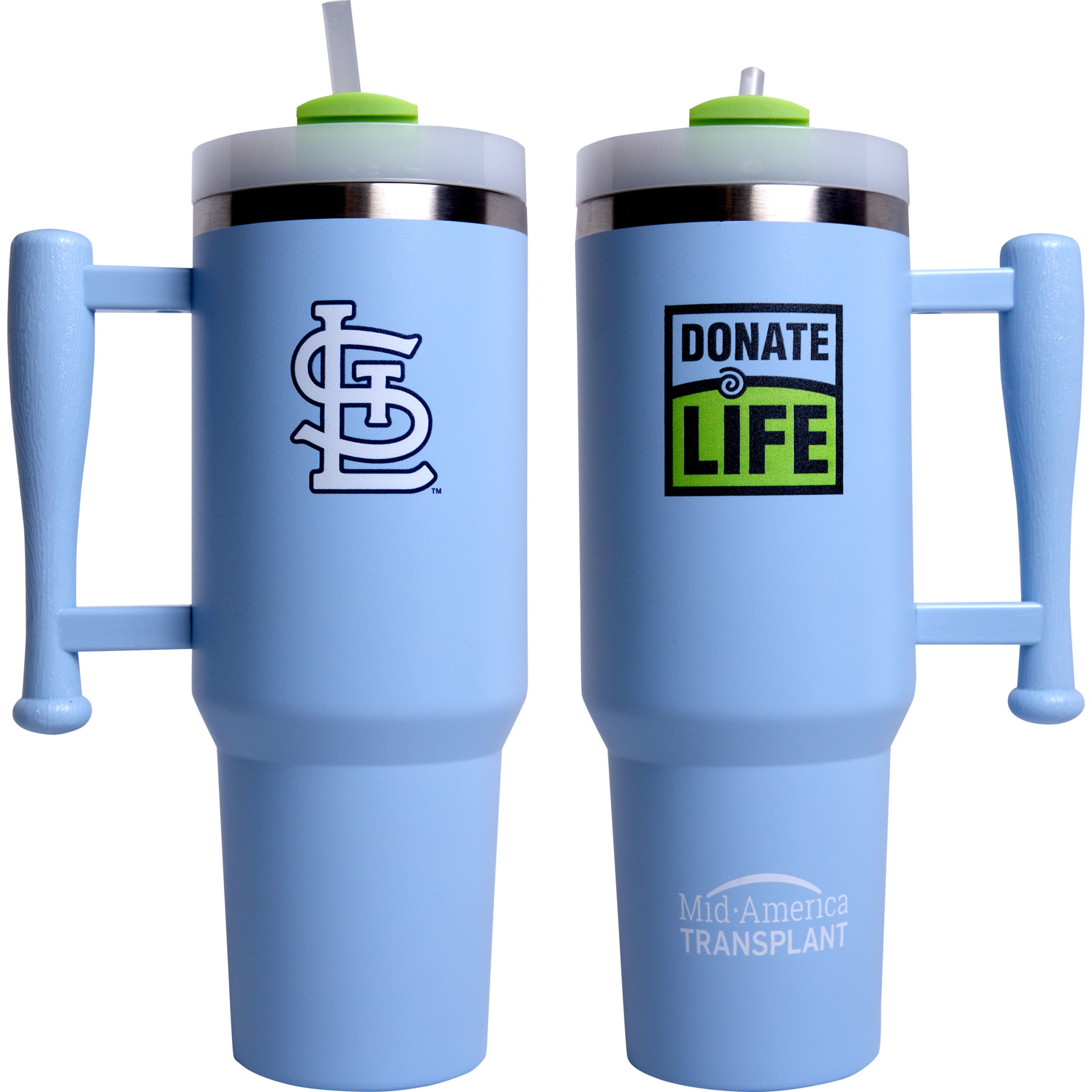 40-ounce Cardinals tumbler recognizing organ and tissue donation