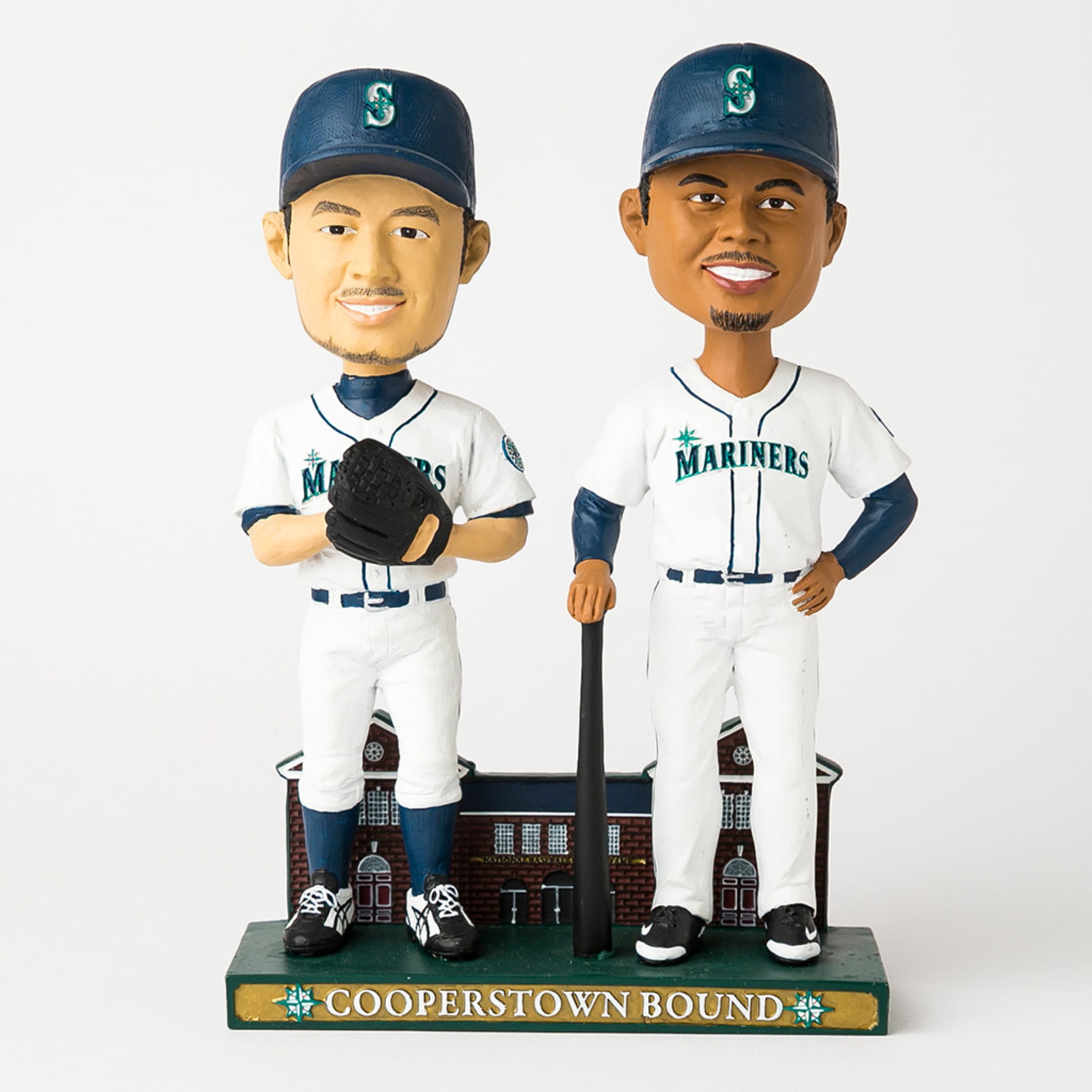 Image of Ichiro Suzuki & Ken Griffey Jr. 'Cooperstown Bound' Bobblehead