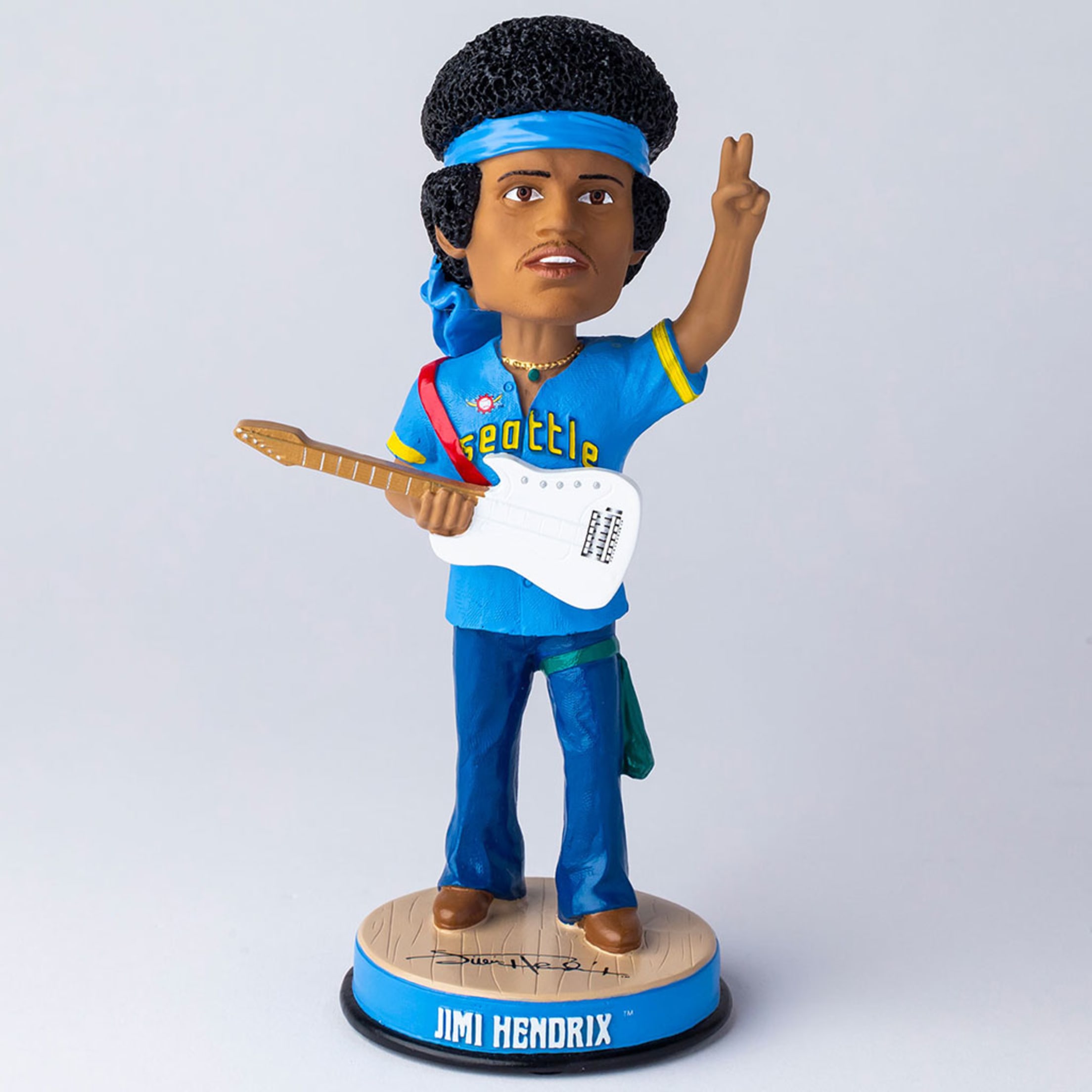 Image of Mariners-themed Jimi Hendrix bobblehead