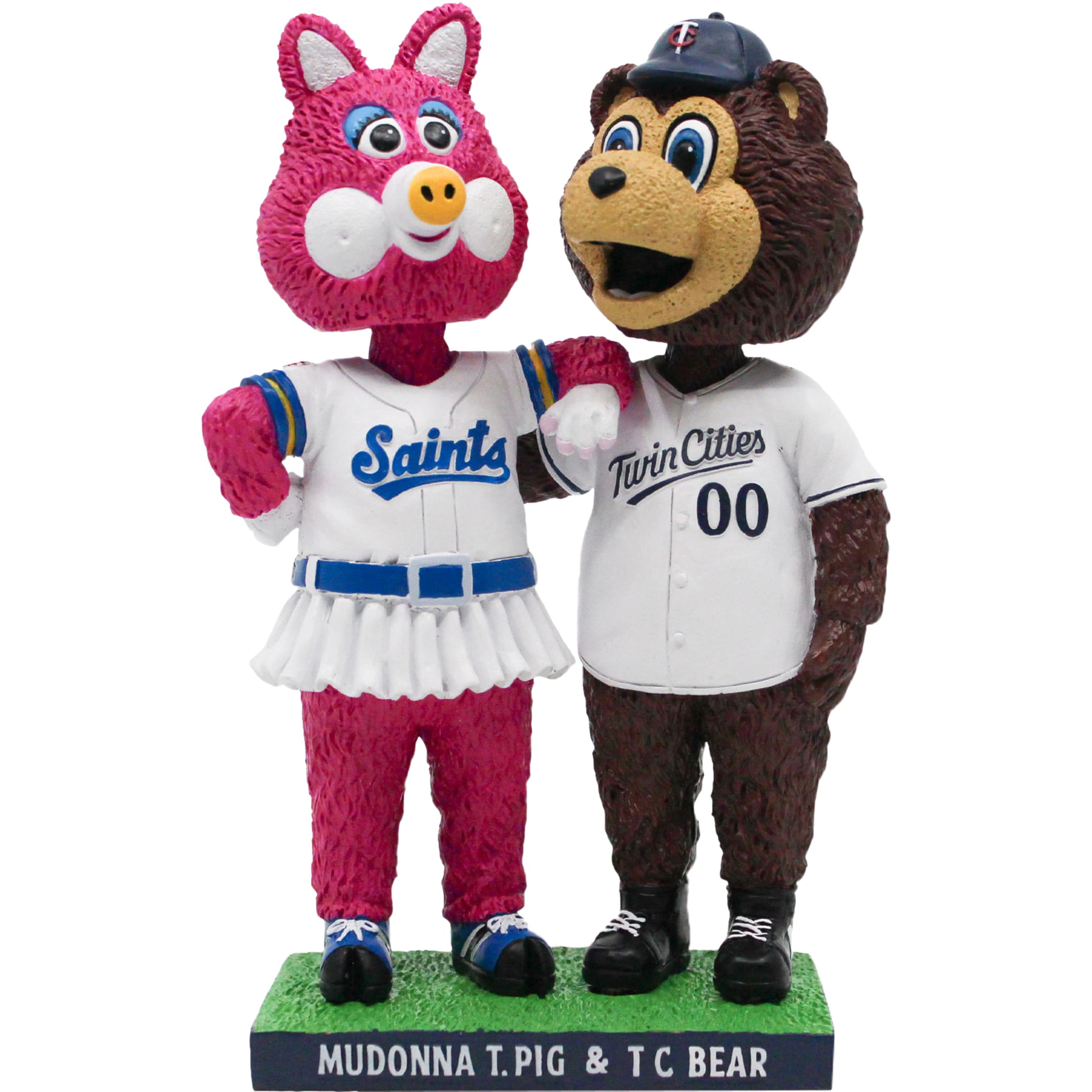 St. Paul Saints Night TC Bear & Mudonna bobblehead