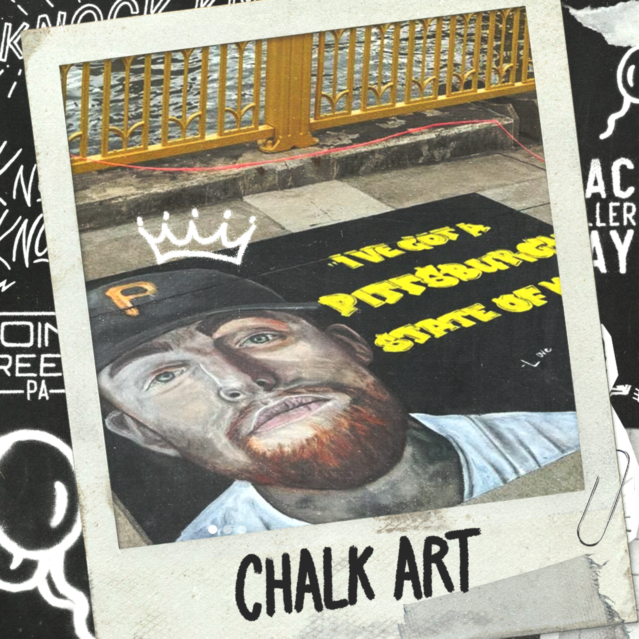 Mac Miller Chalk Art