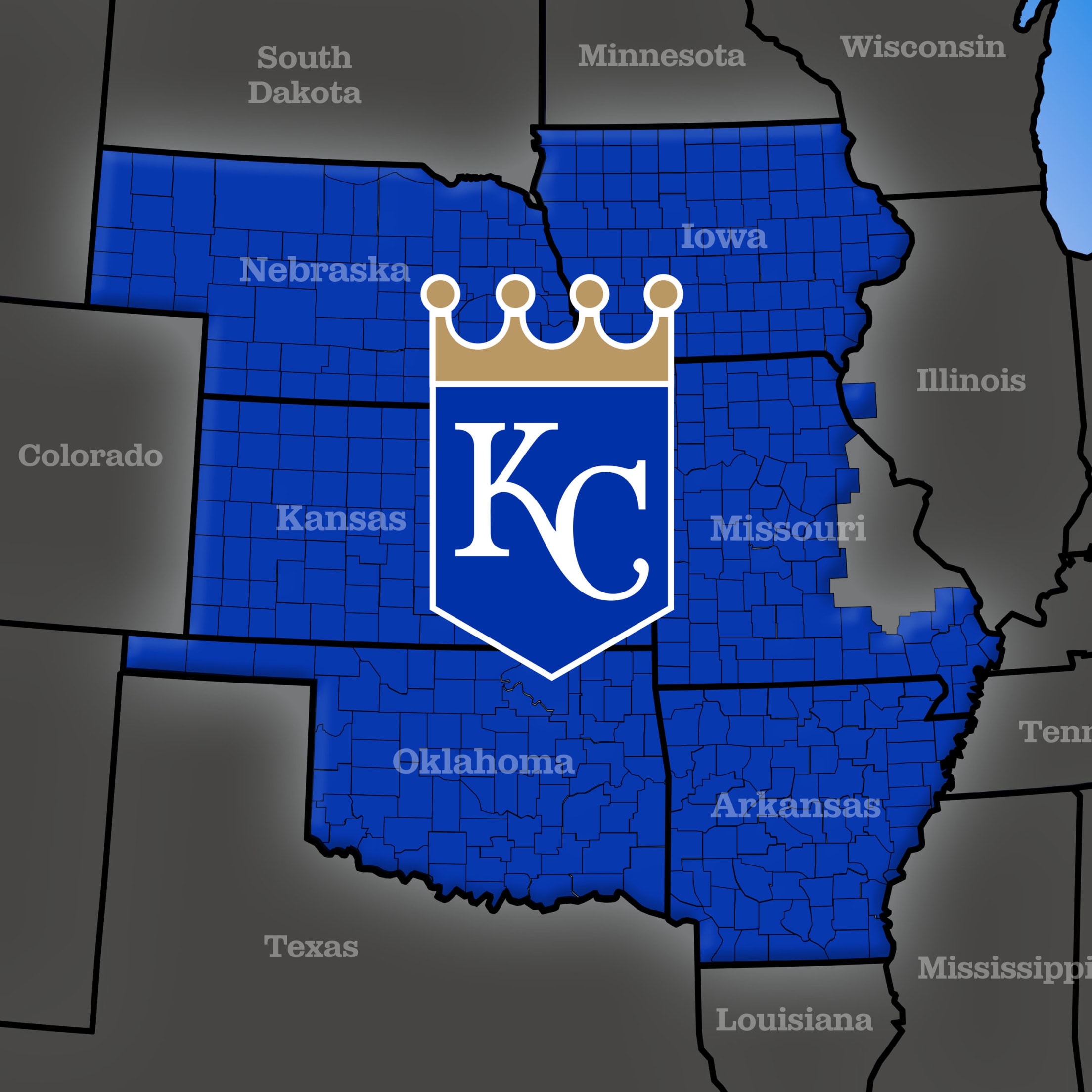 Royals.TV Home Television Territory Map