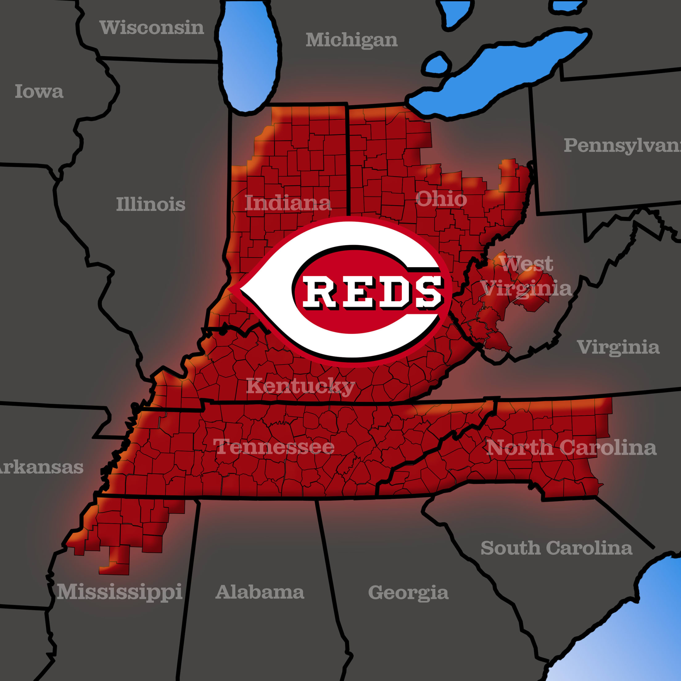 REDS.TV territory map