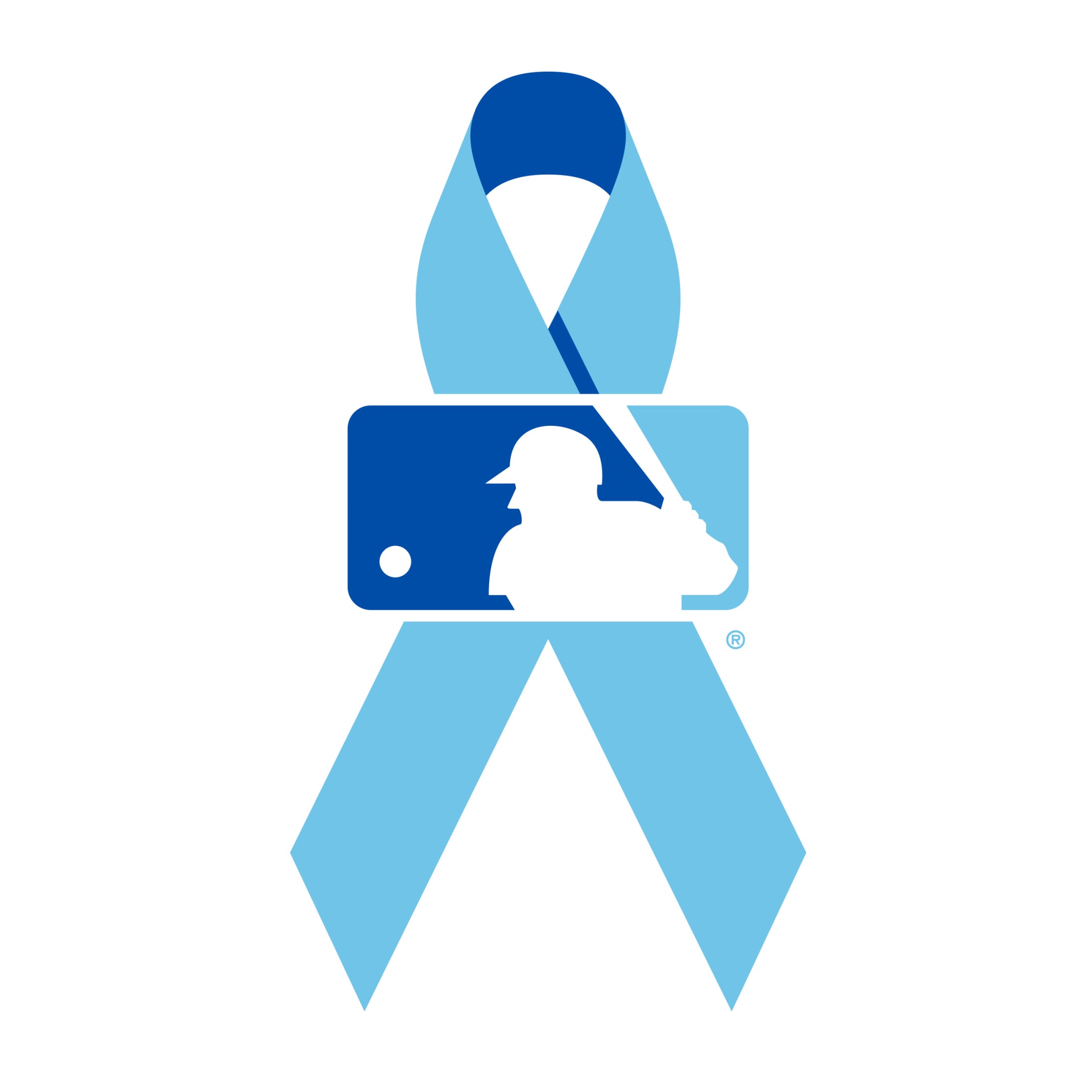 Light blue MLB ribbon for Father's Day/Prostate cancer awareness