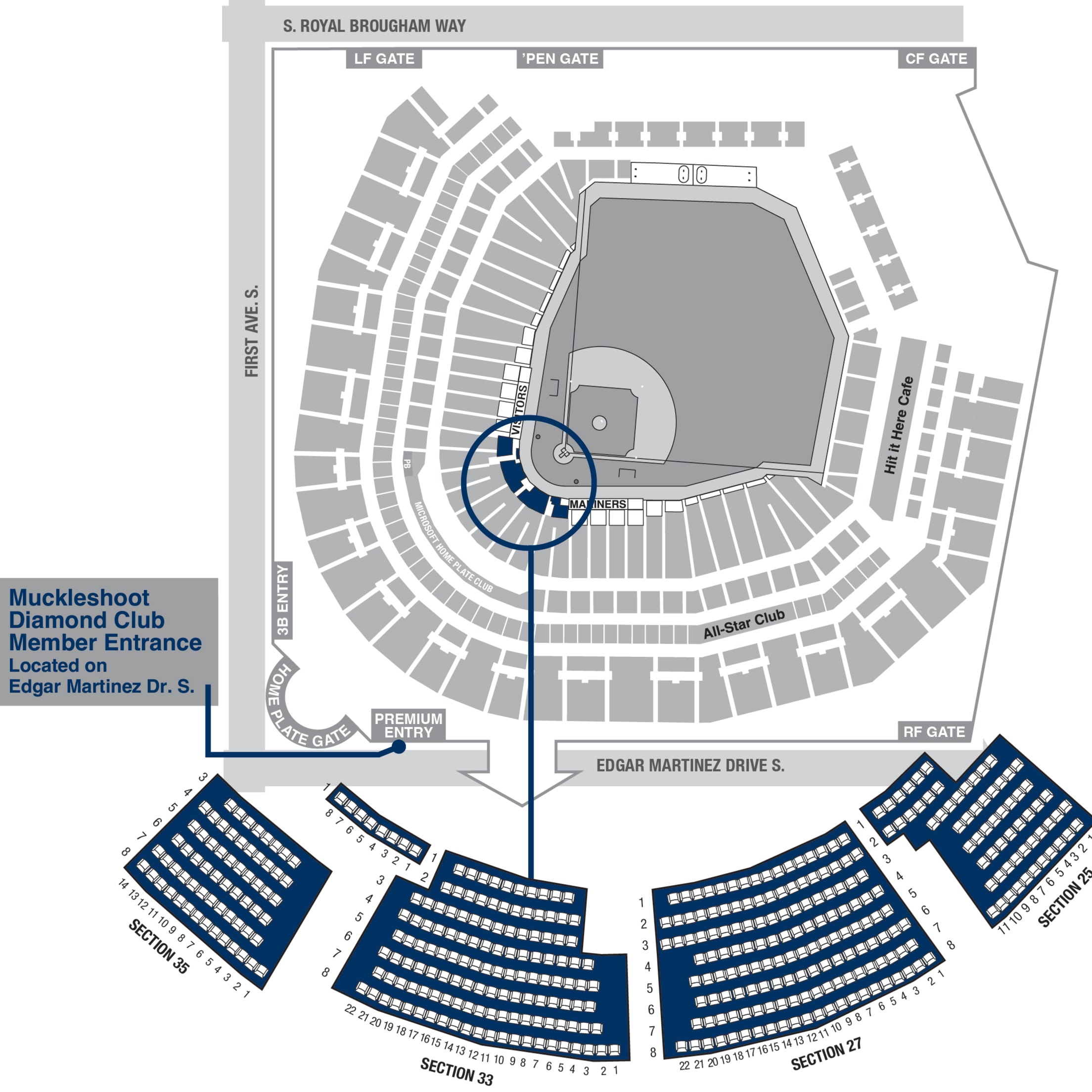 Diamond Club Seating