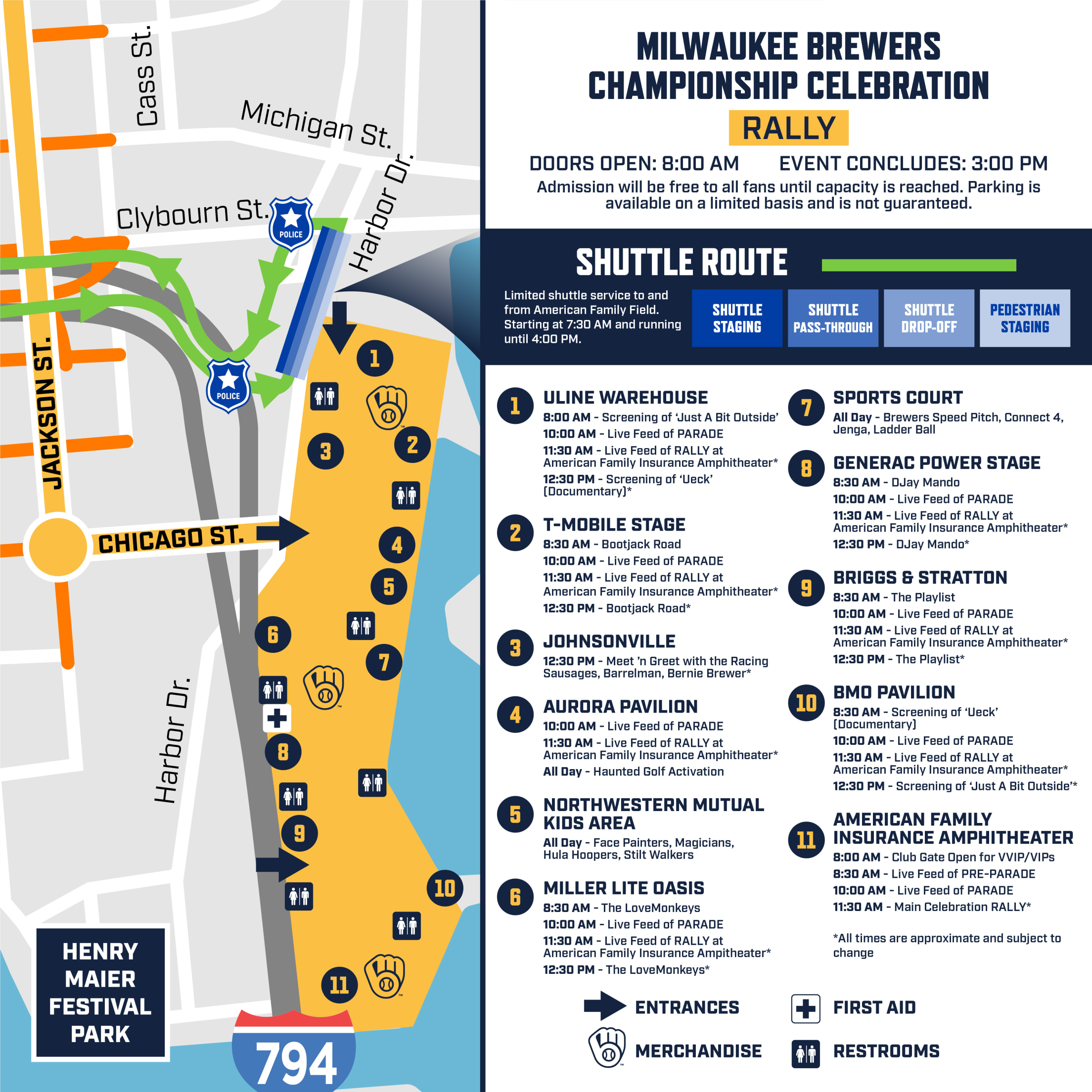 Milwaukee Brewers Championship Celebration Rally