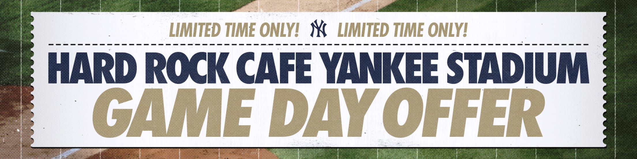 Limited Time Only! Hard Rock Cafe Yankee Stadium Game Day Offer
