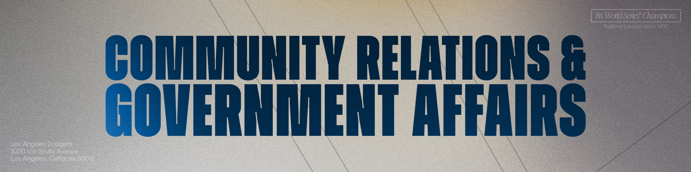 Community Relations and Government Affairs