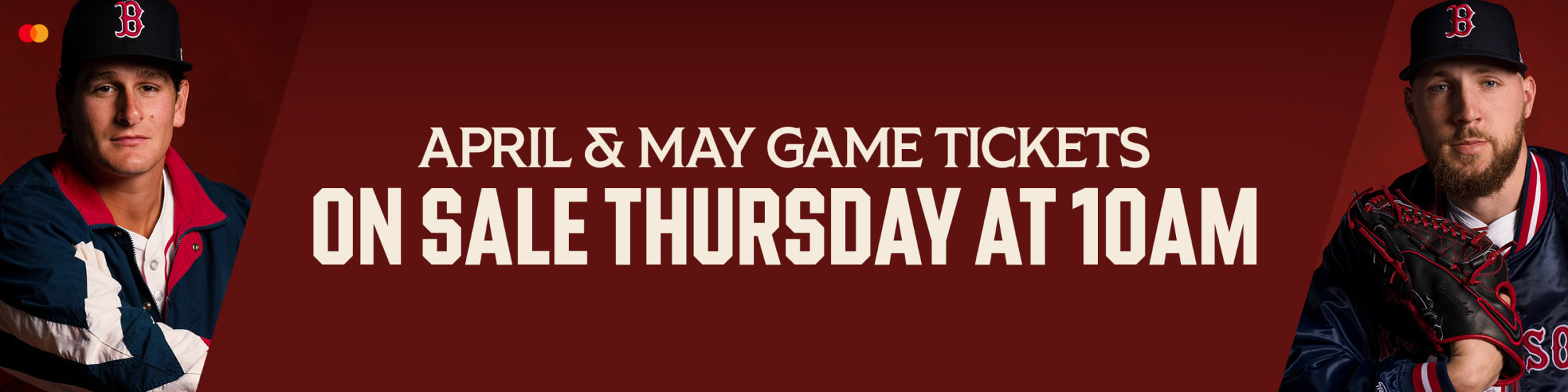 April and May game tickets on sale Thursday at 10 AM