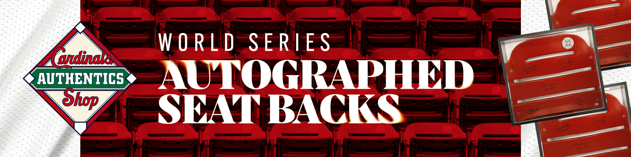 World Series Autographed Seat Backs