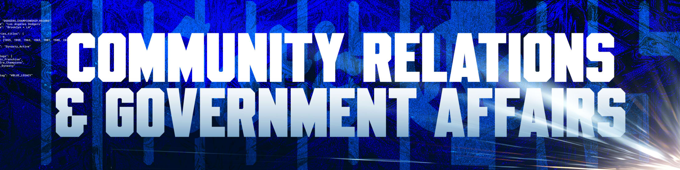 Community Relations and Government Affairs