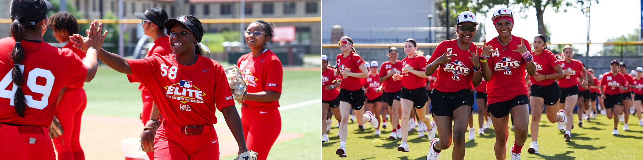 Elite Development Invitational softball and baseball players.