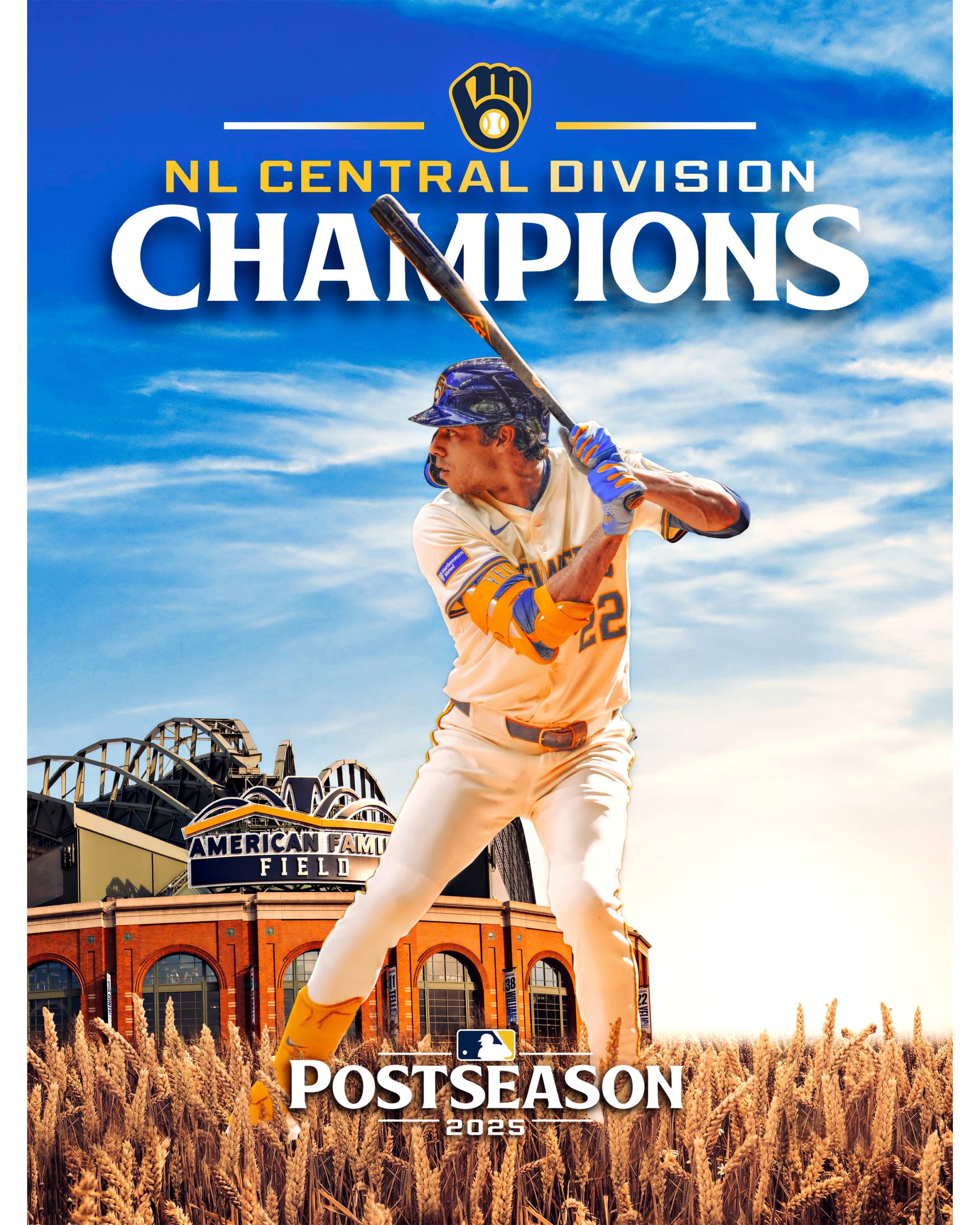 NL Central Division Champions Postseason 2025 NLDS Program Yelich Cover