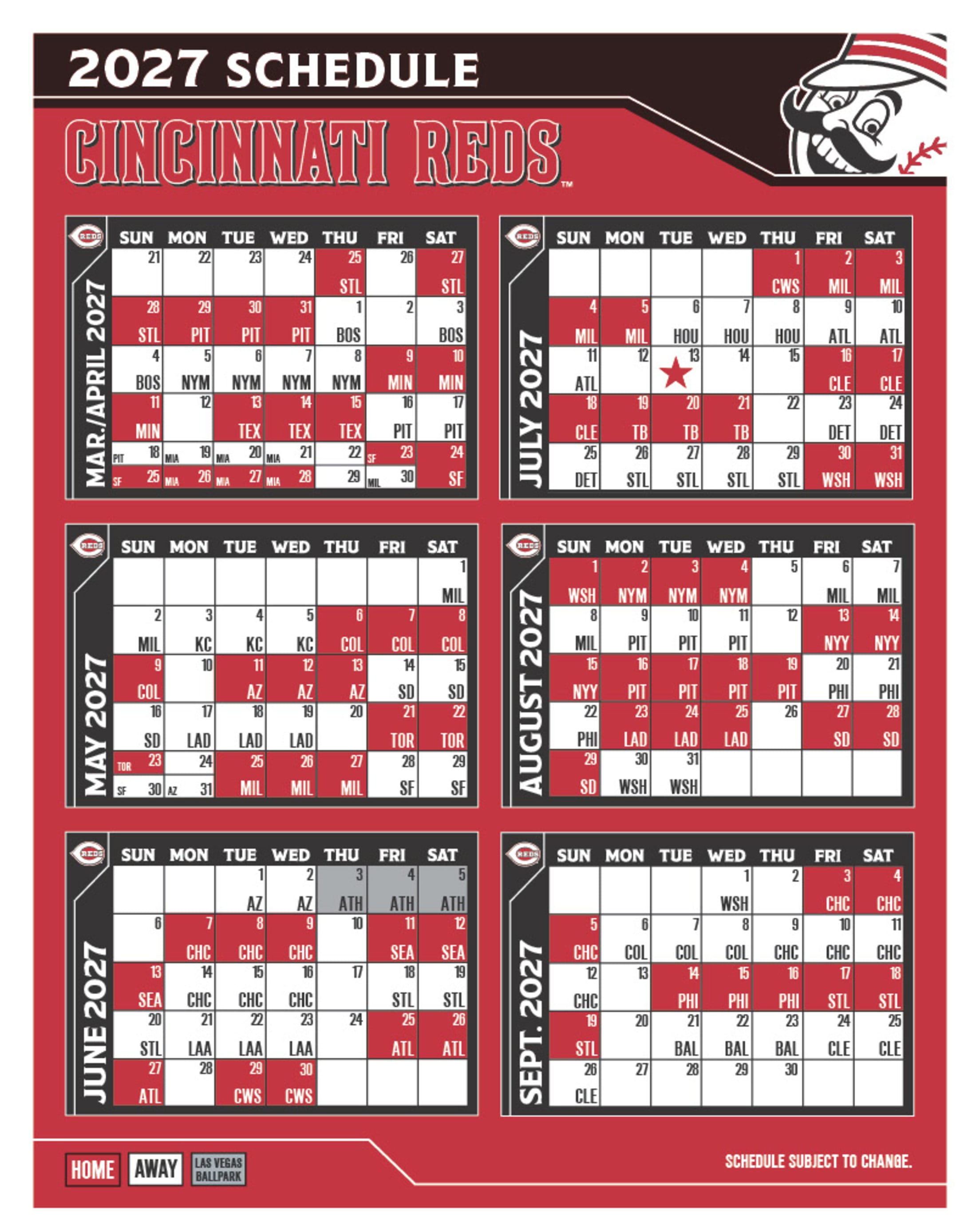 2027 Schedule