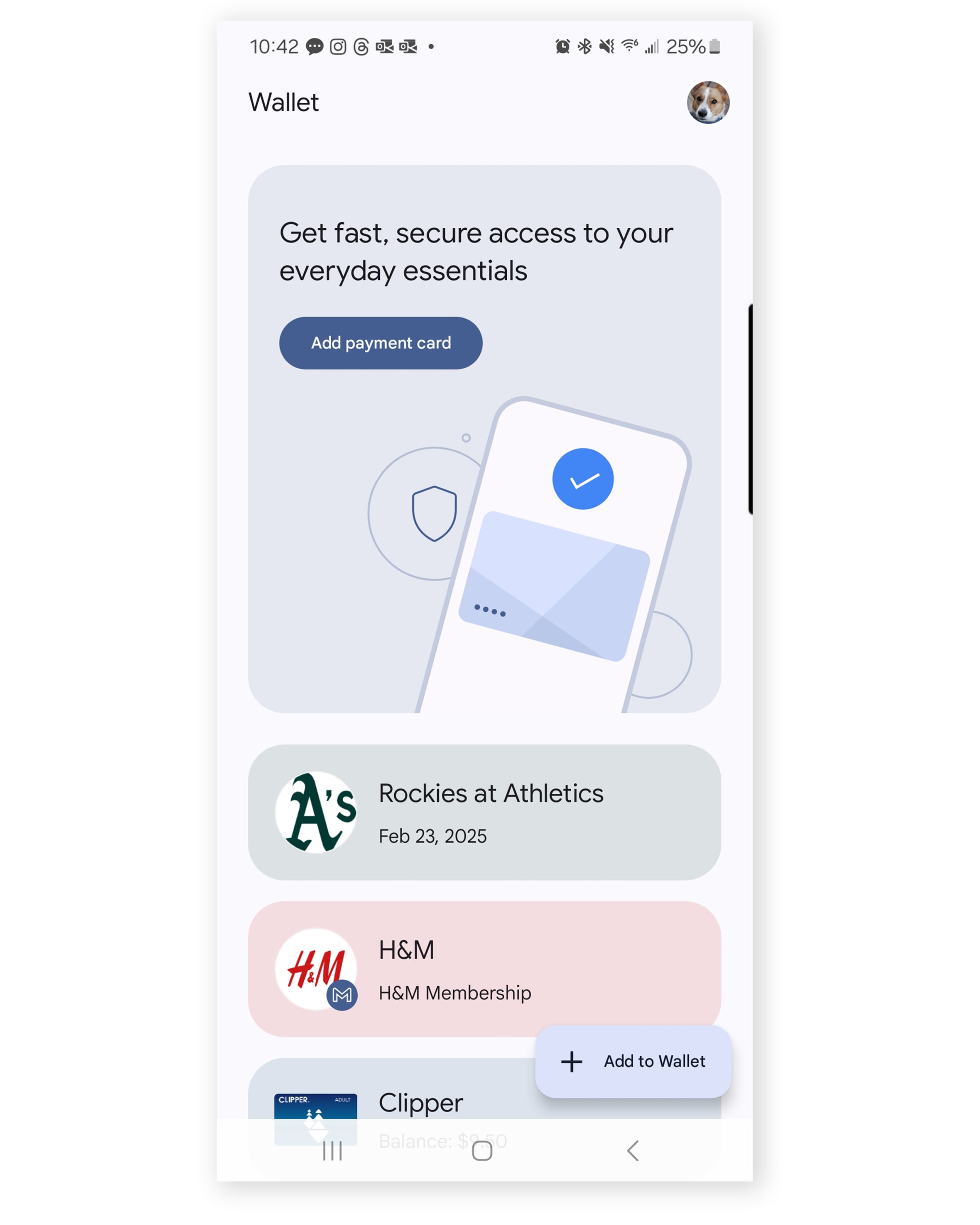 Google Wallet > See Ticket Listed
