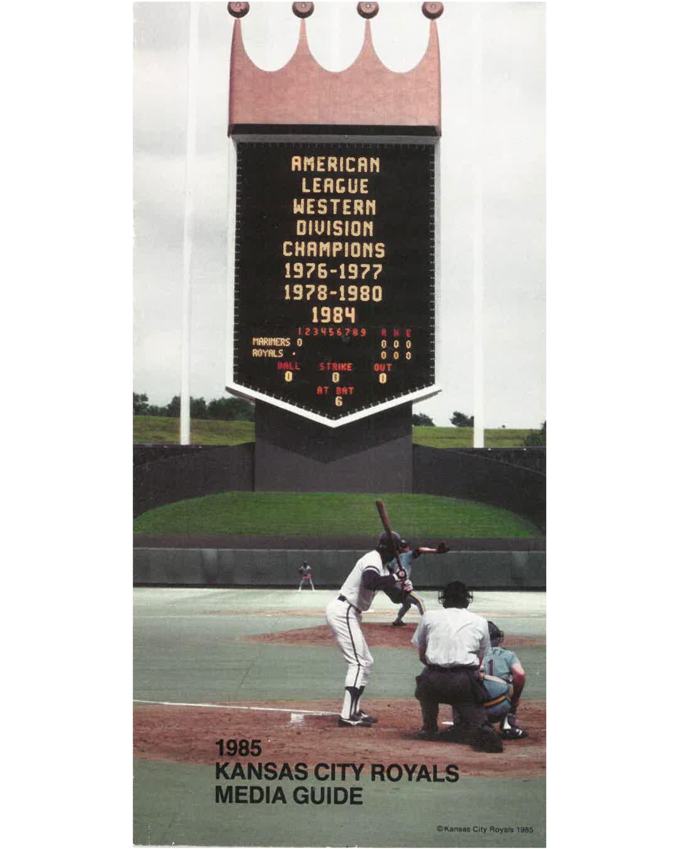 Royals 1985 Media Guide Cover