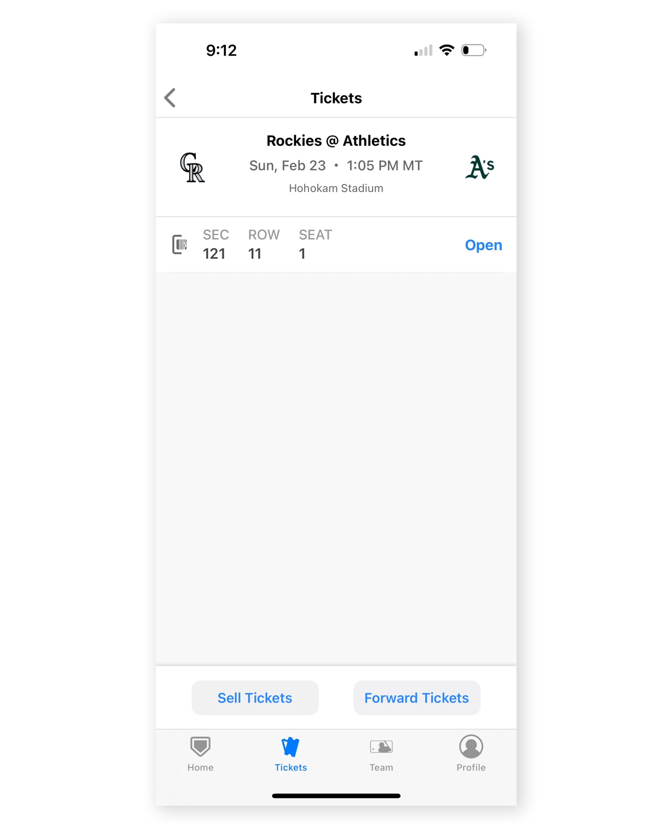 Select the game & click "Forward Tickets"