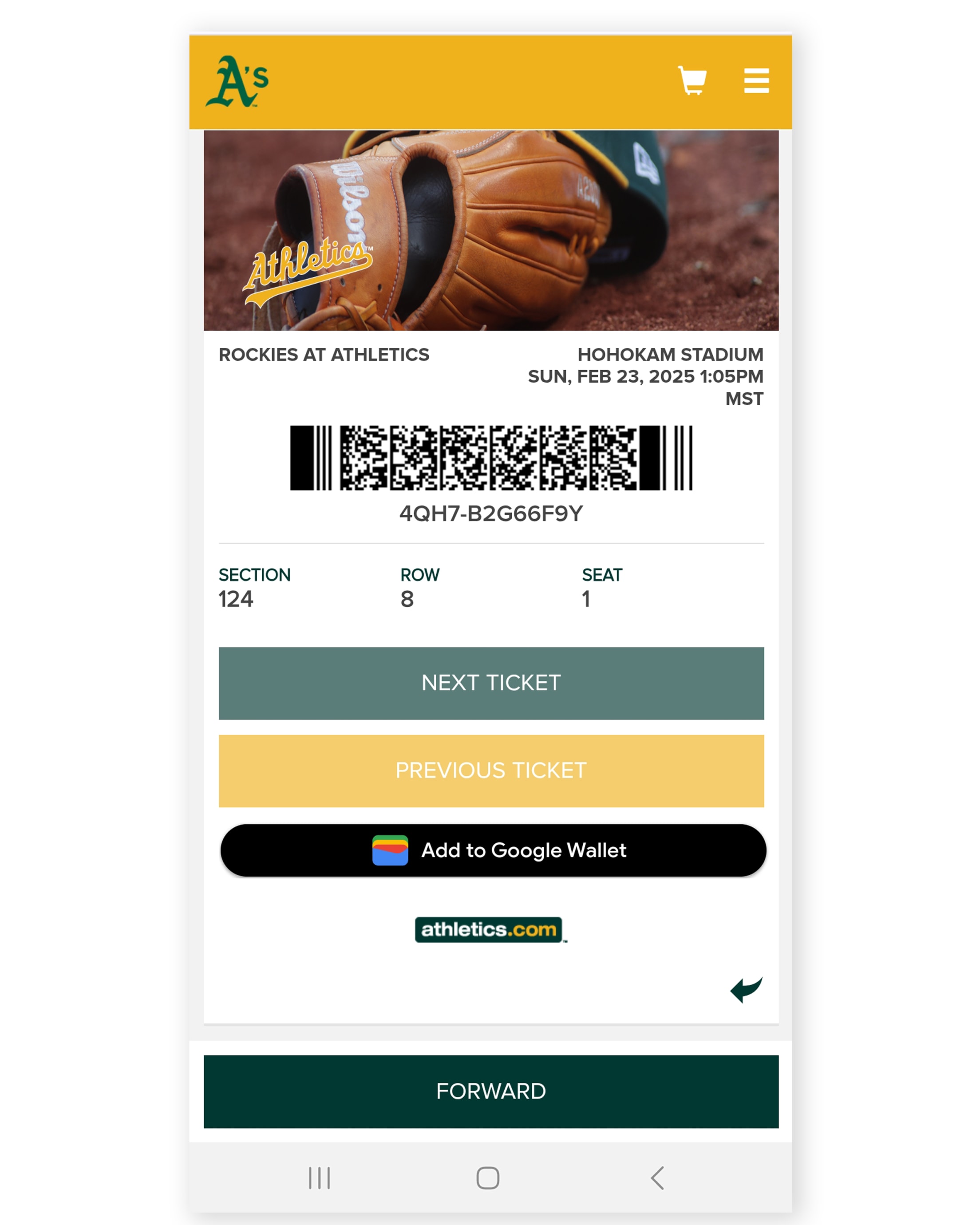 Click Ticket - Adding to Google Wallet