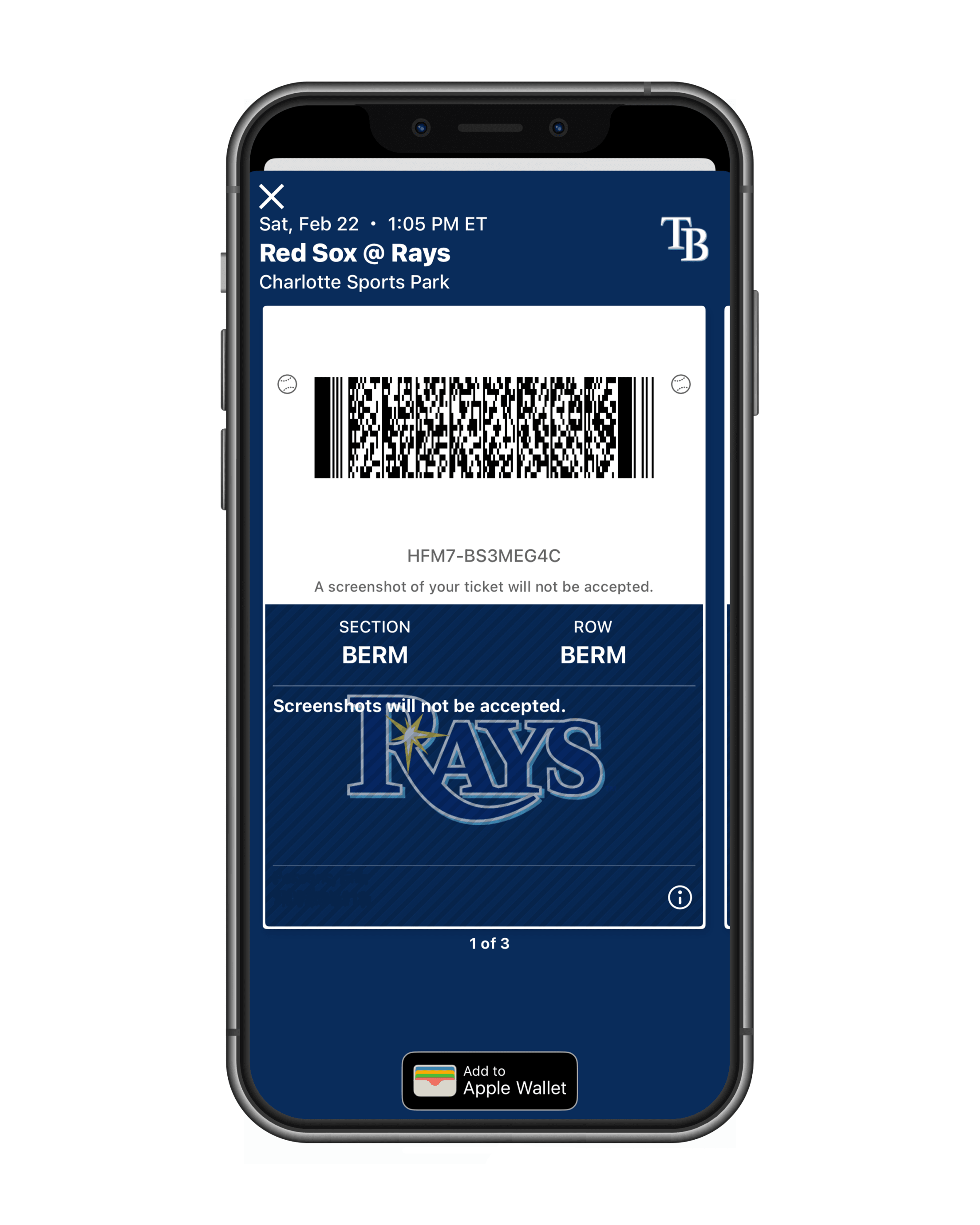 Rays Mobile - Accessing Your Tickets
