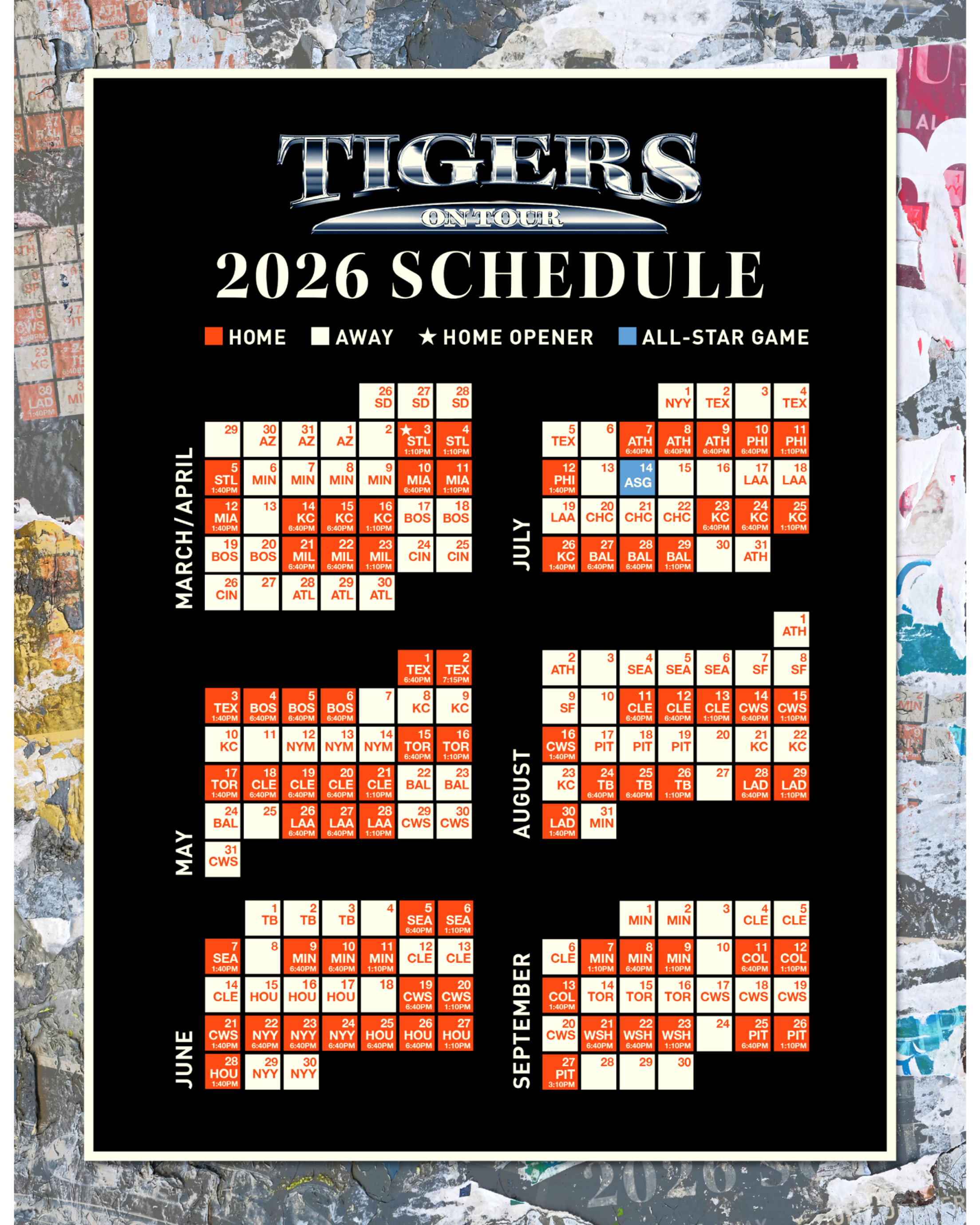 Detroit Tigers 2026 Schedule