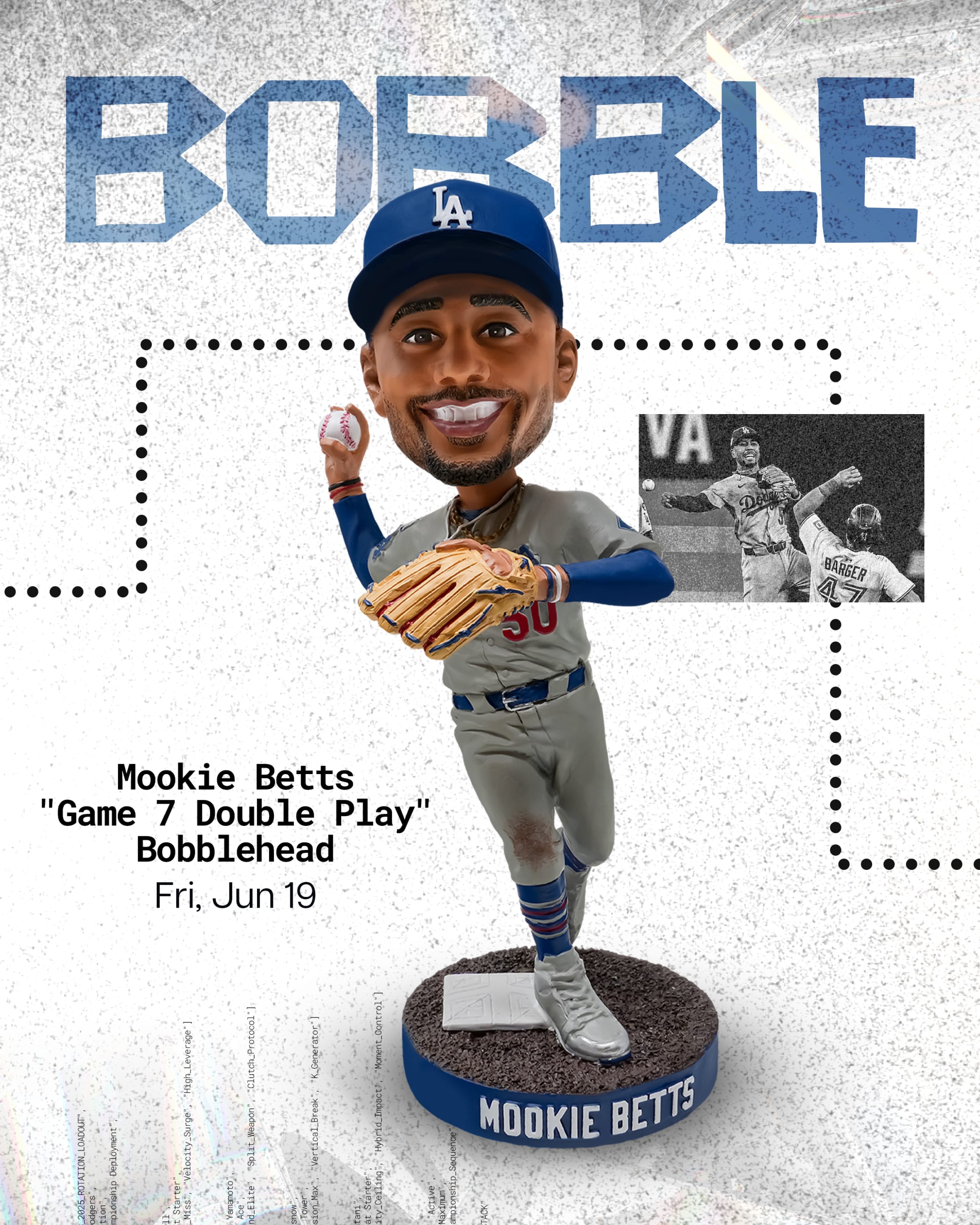 Mookie Betts "Game 7 Double Play" Bobblehead - June 19