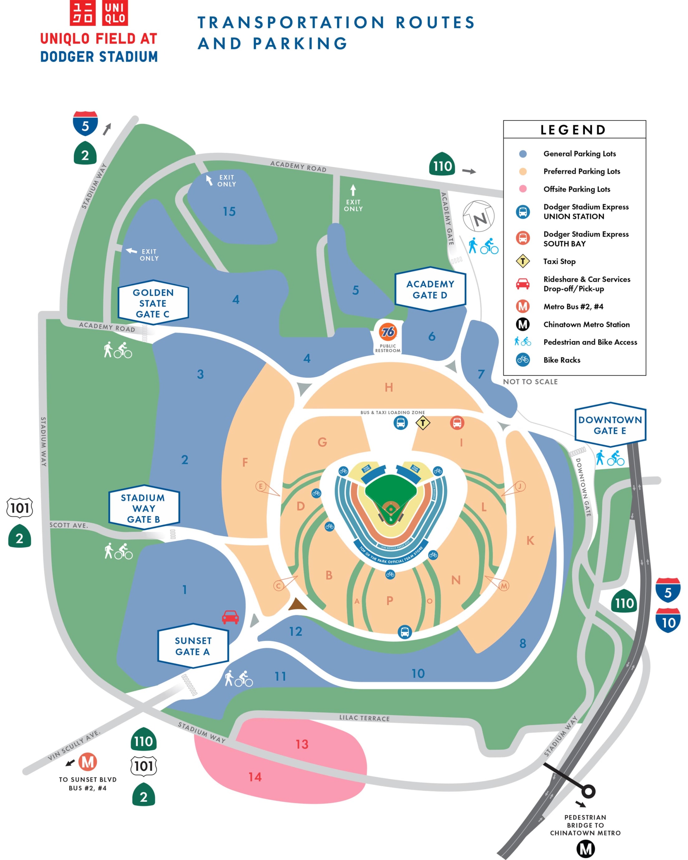 Dodger Stadium Parking Map