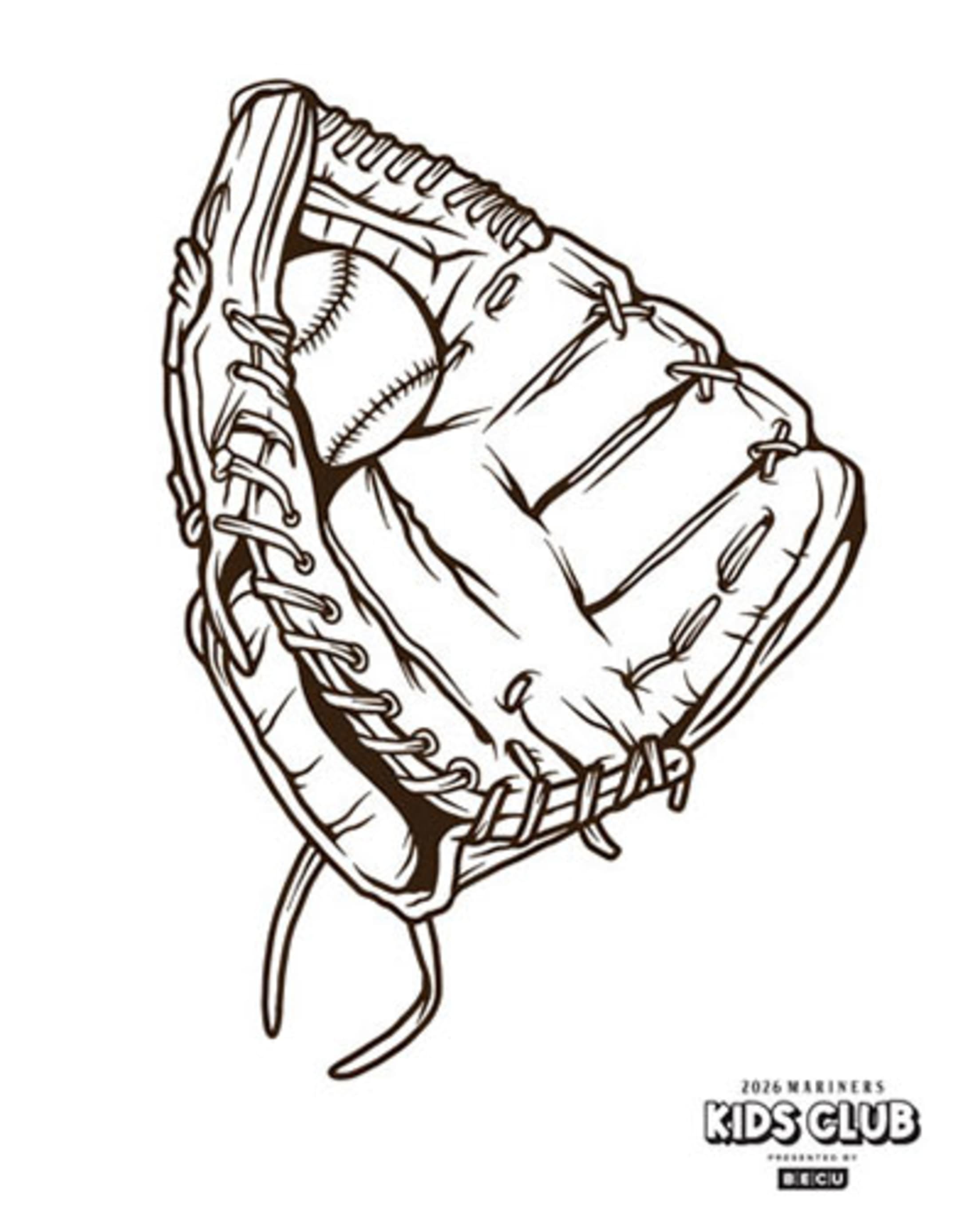 Glove catching a baseball