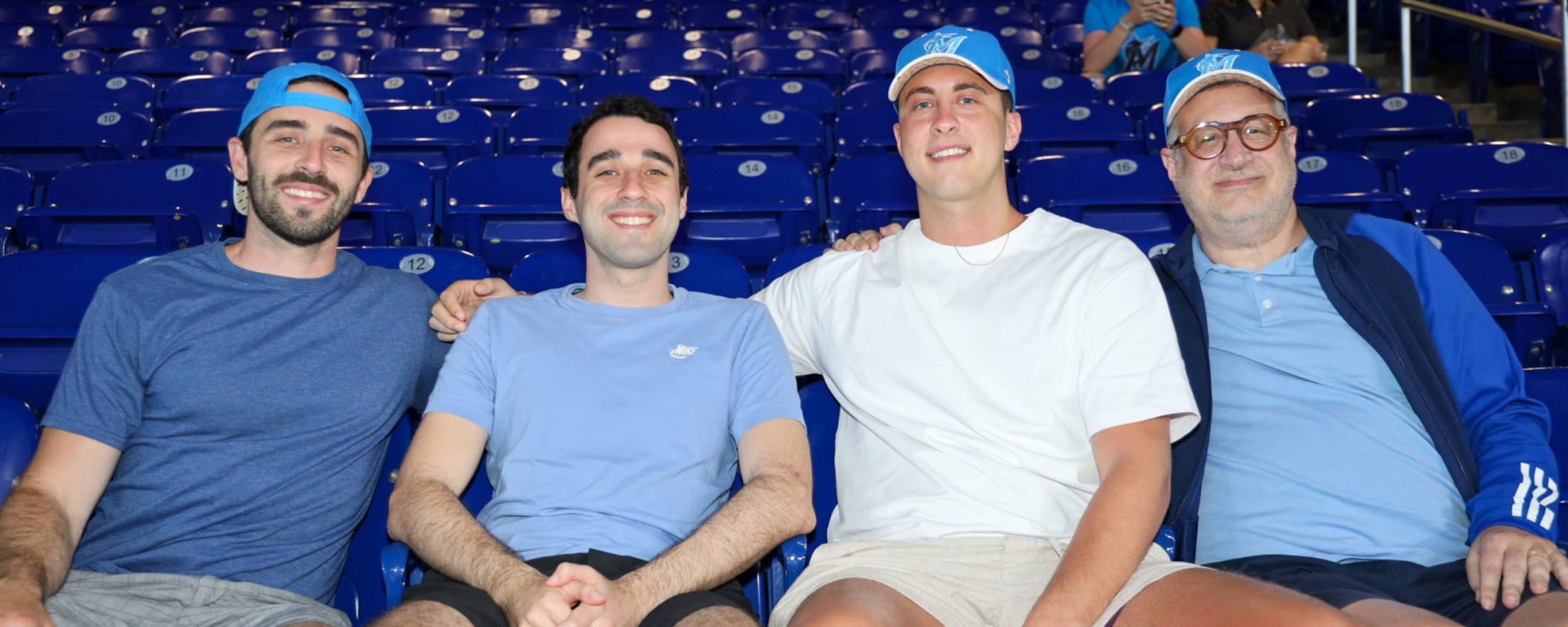 Fans attending the Passover at the Park event during a Marlins game