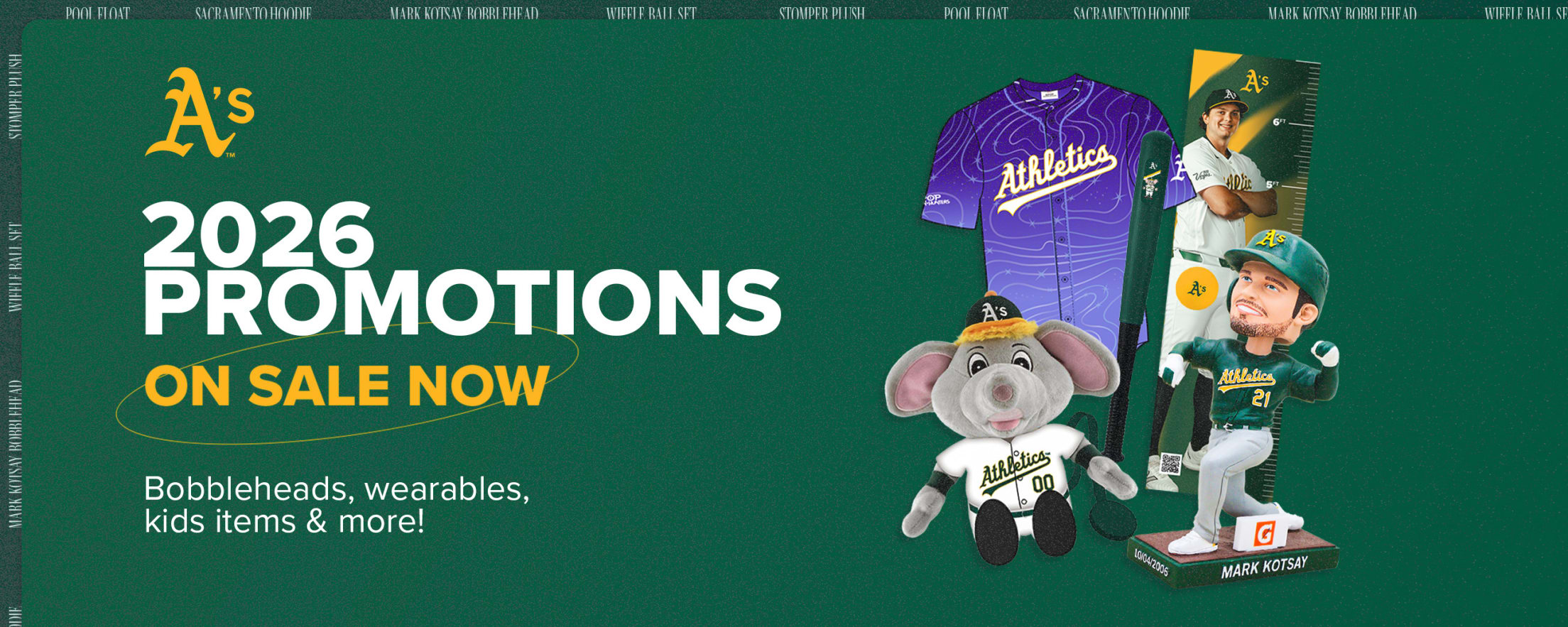 2026 Promotions - Bobbleheads, wearables and more!