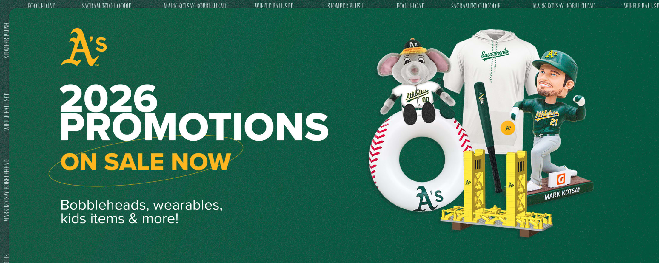 2026 Promotions - Bobbleheads, wearables and more!
