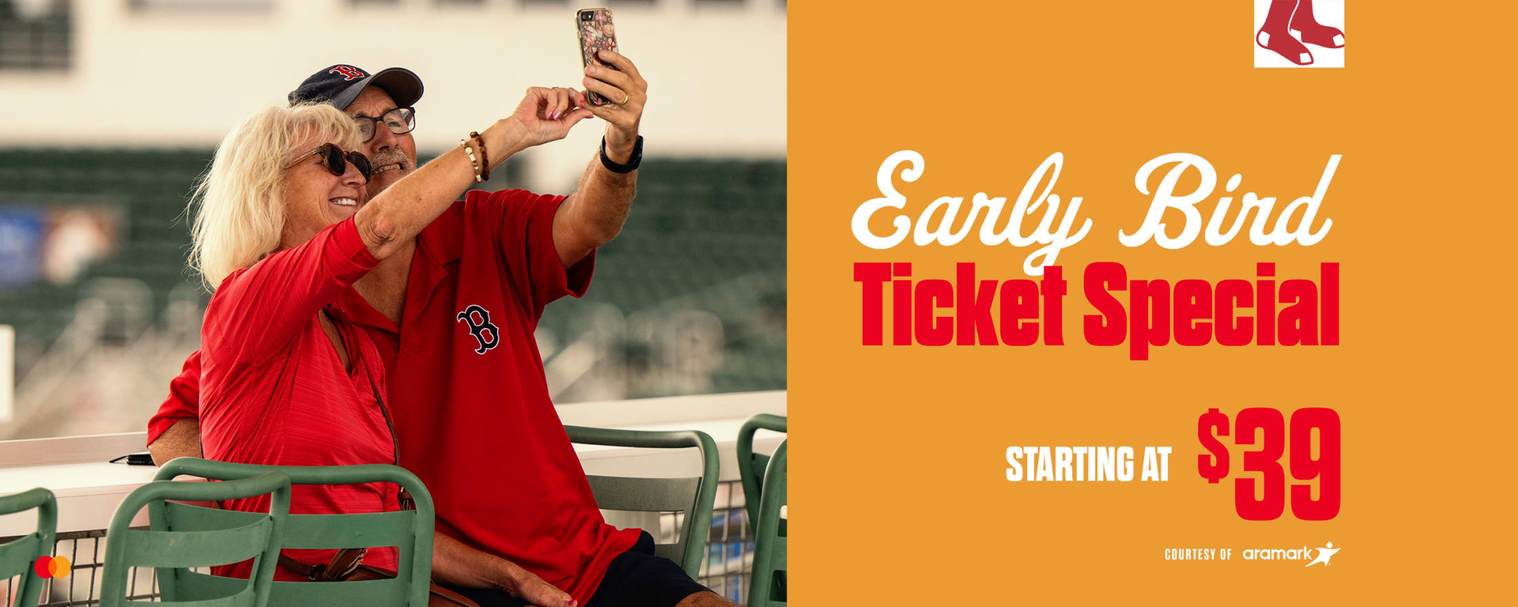 Early Bird Ticket Special starting at $39. Courtesy of Aramark.