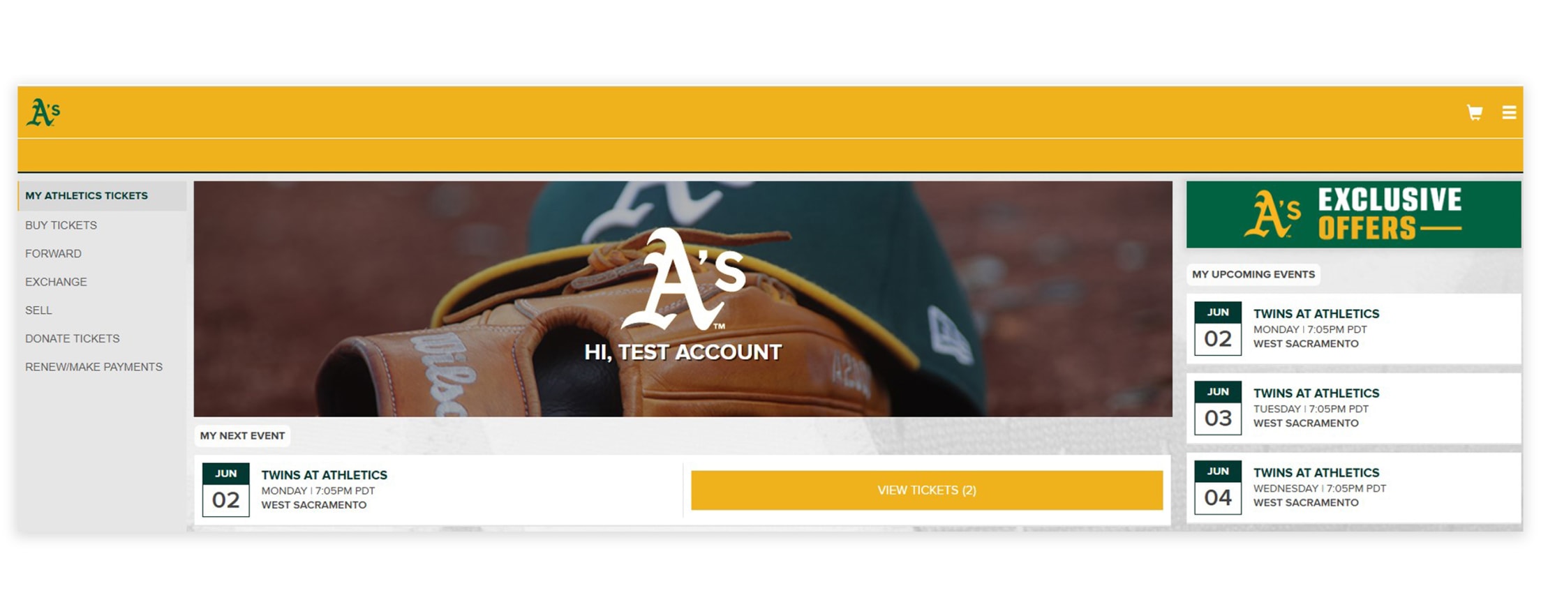 Log into My A's Tickets and click "DONATE TICKETS"